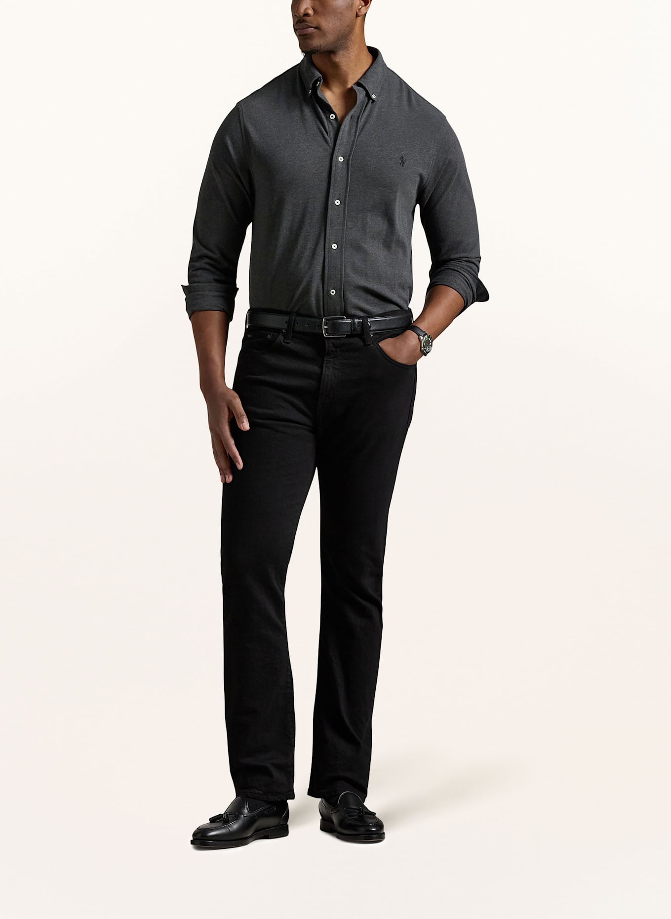 POLO RALPH LAUREN Big & Tall Piqué-Hemd: GRAU