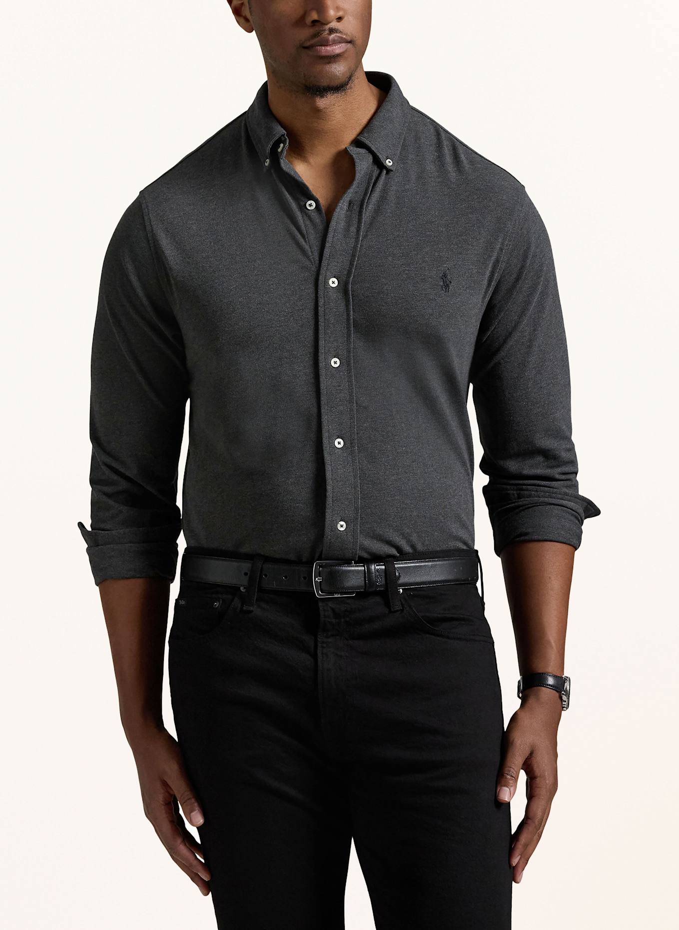 POLO RALPH LAUREN Big & Tall Piqué-Hemd: GRAU