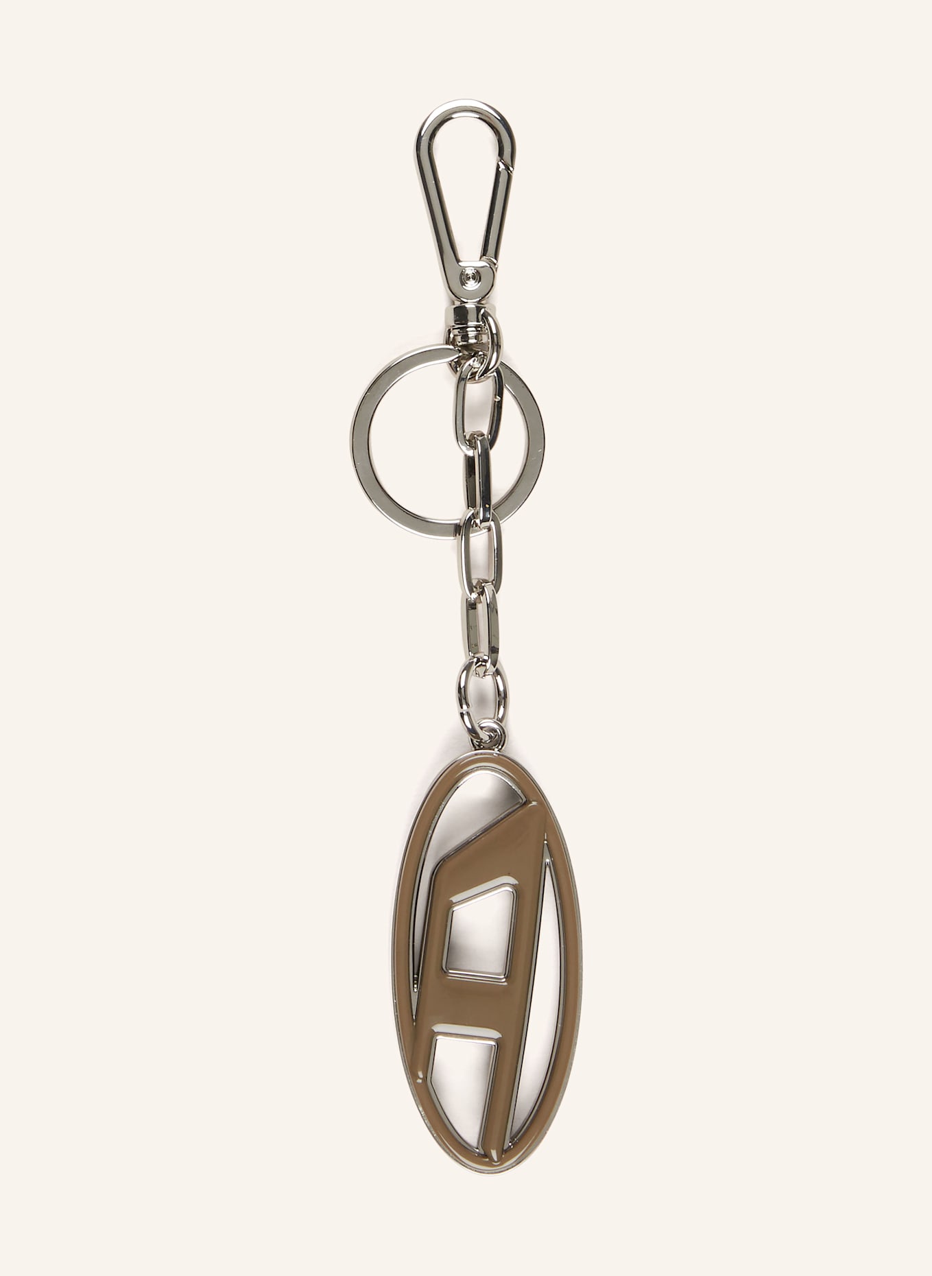 DIESEL Zawieszka do torby CAGE-D: SREBRNY