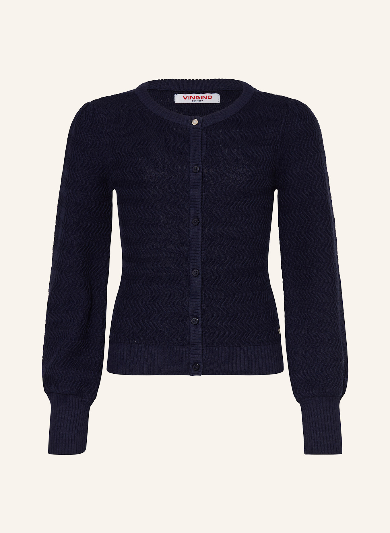 VINGINO Strickjacke MARINKE mit Schmucksteinen, Farbe: DUNKELBLAU (Bild 1)