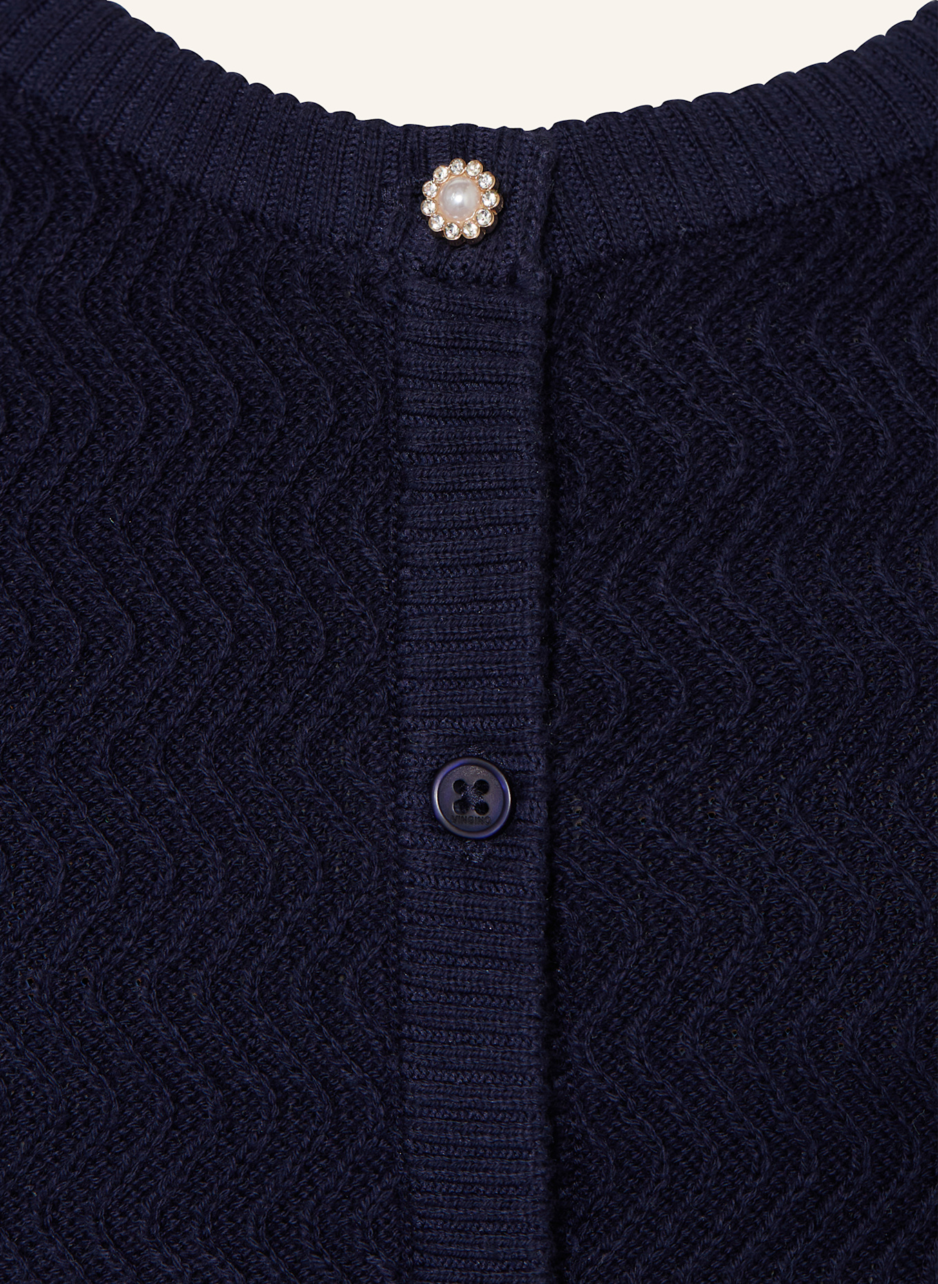 VINGINO Strickjacke MARINKE mit Schmucksteinen, Farbe: DUNKELBLAU (Bild 3)