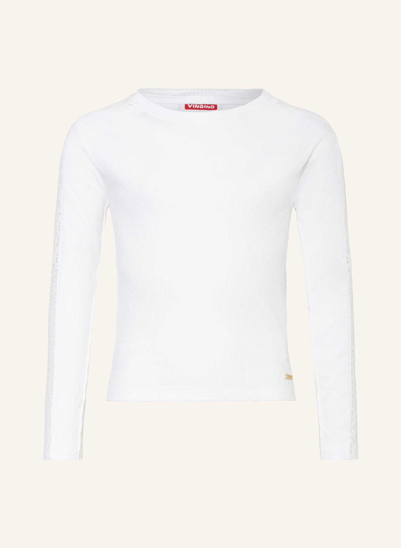 VINGINO Longsleeve JAISA mit Spitze: WEISS