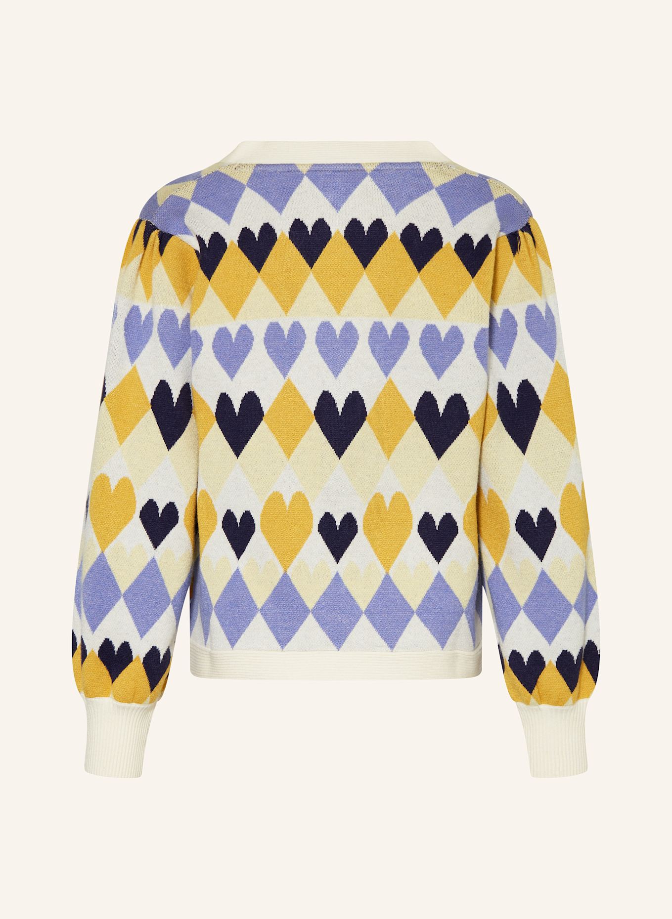 VINGINO Strickjacke MALINA mit Schmucksteinen: DUNKELBLAU/ HELLLILA/ DUNKELGELB