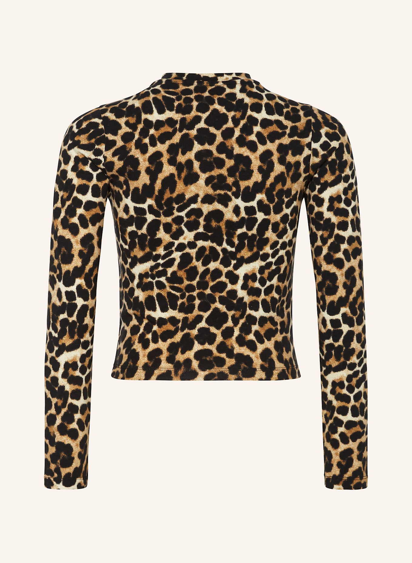 BLUE EFFECT Cropped-Longsleeve: HELLGELB / BRAUN / SCHWARZ