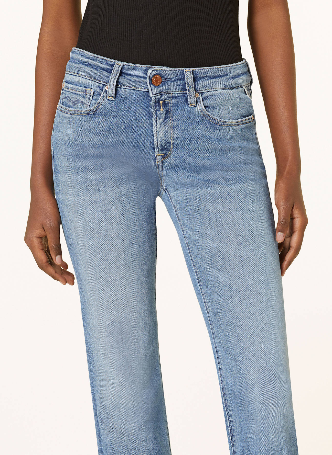 REPLAY Bootcut Jeans NEW LUZ: 009 MEDIUM BLUE