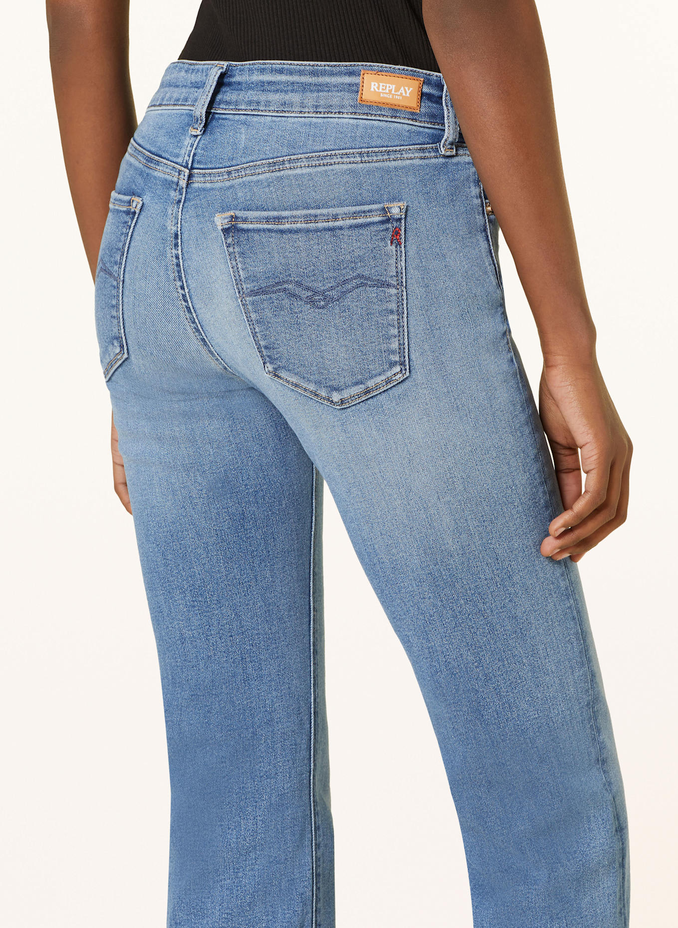 REPLAY Bootcut Jeans NEW LUZ: 009 MEDIUM BLUE