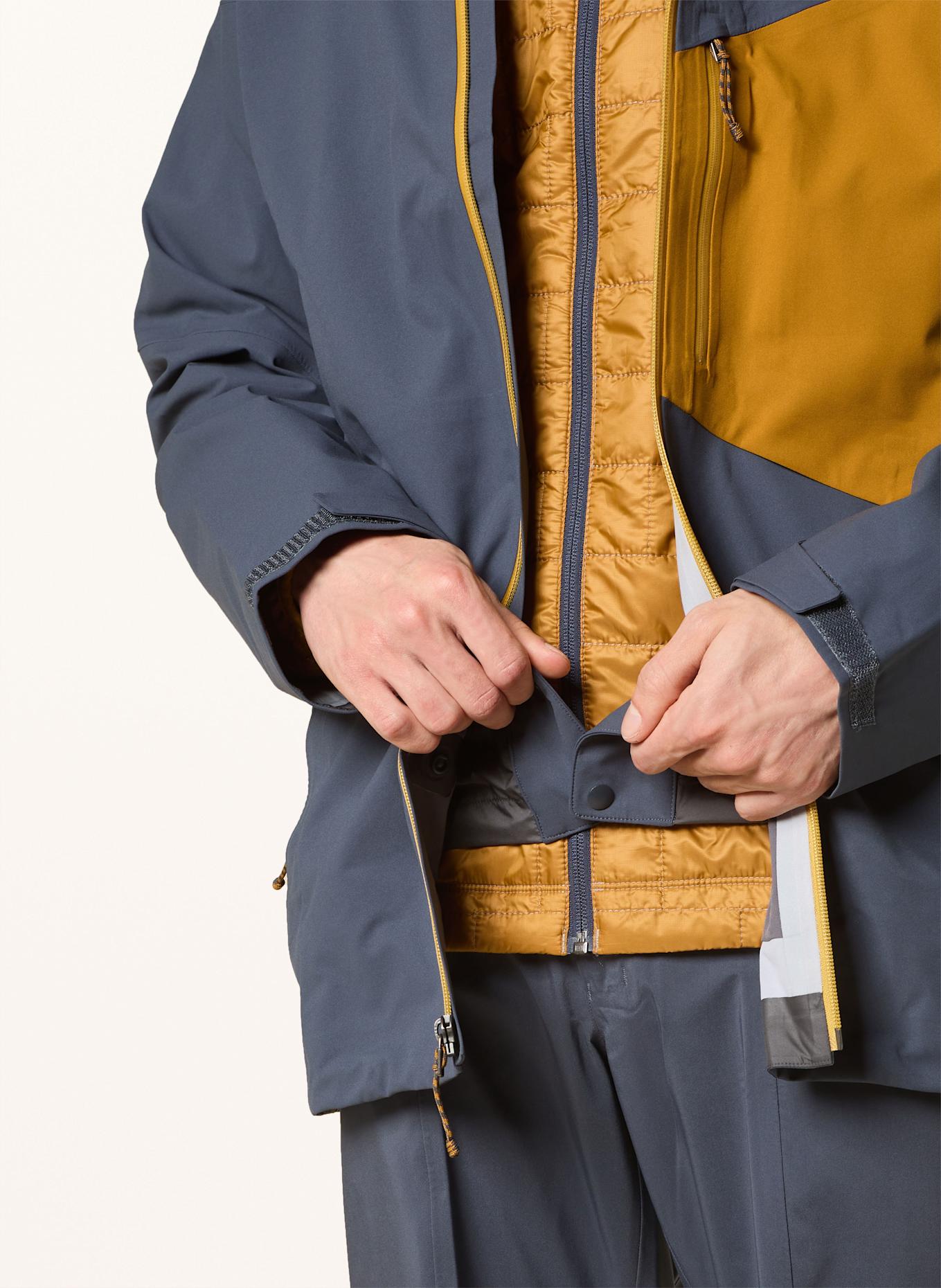 patagonia Skijacke SNOWDRIFTER: BLAUGRAU/ DUNKELORANGE