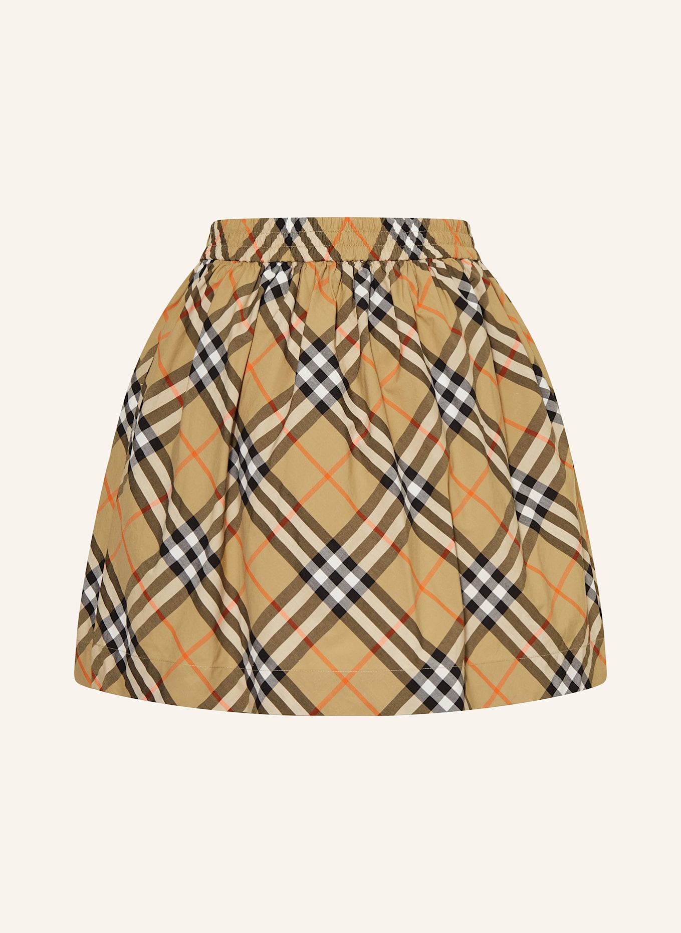 BURBERRY Sukně: BÉŽOVÁ/ ČERNÁ/ ČERVENÁ