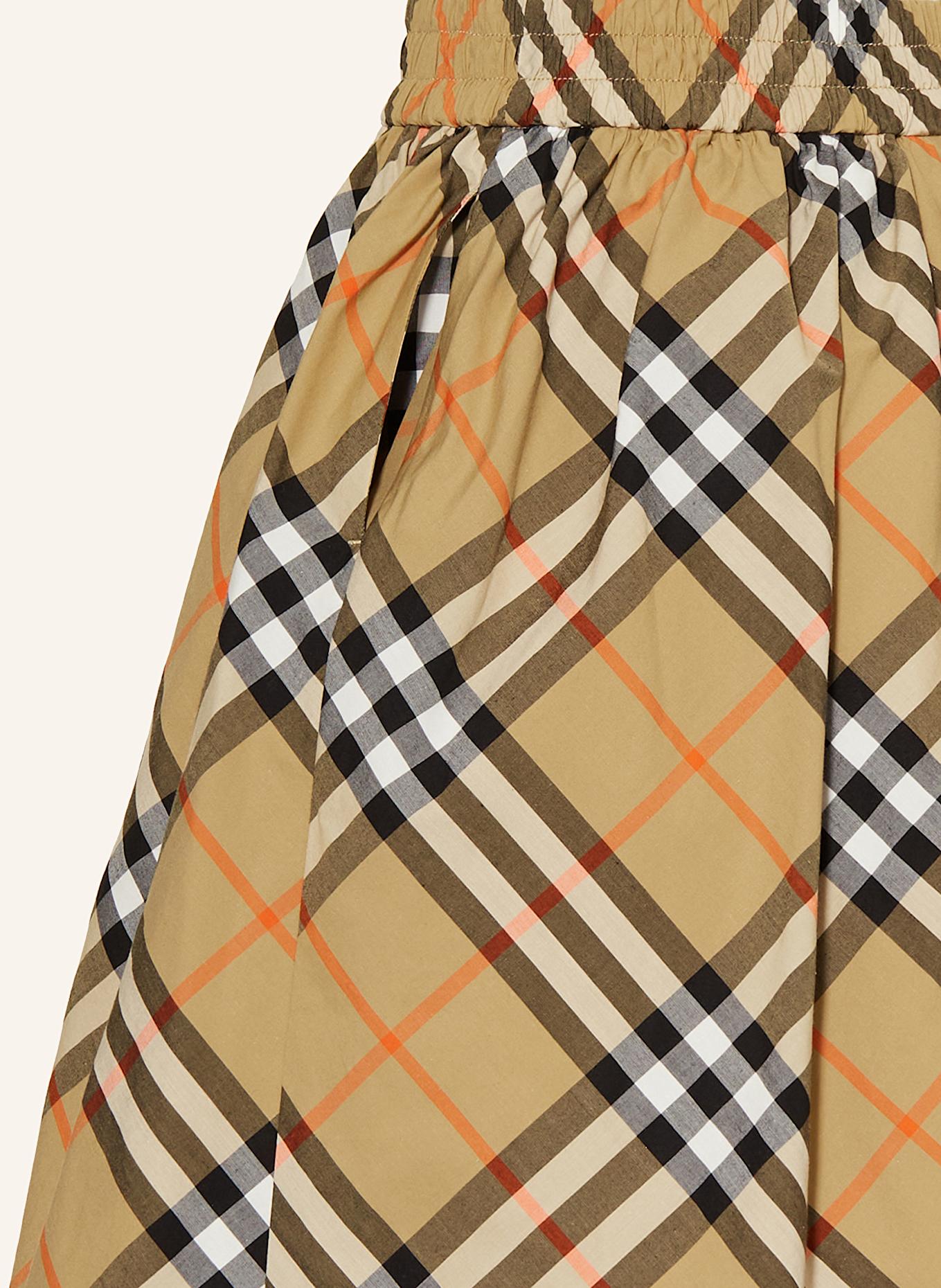BURBERRY Sukně: BÉŽOVÁ/ ČERNÁ/ ČERVENÁ
