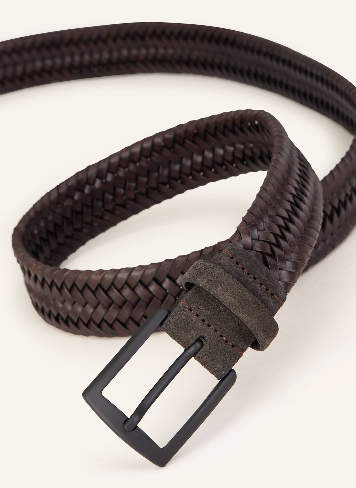 VENETA CINTURE Flechtgürtel: DUNKELBRAUN