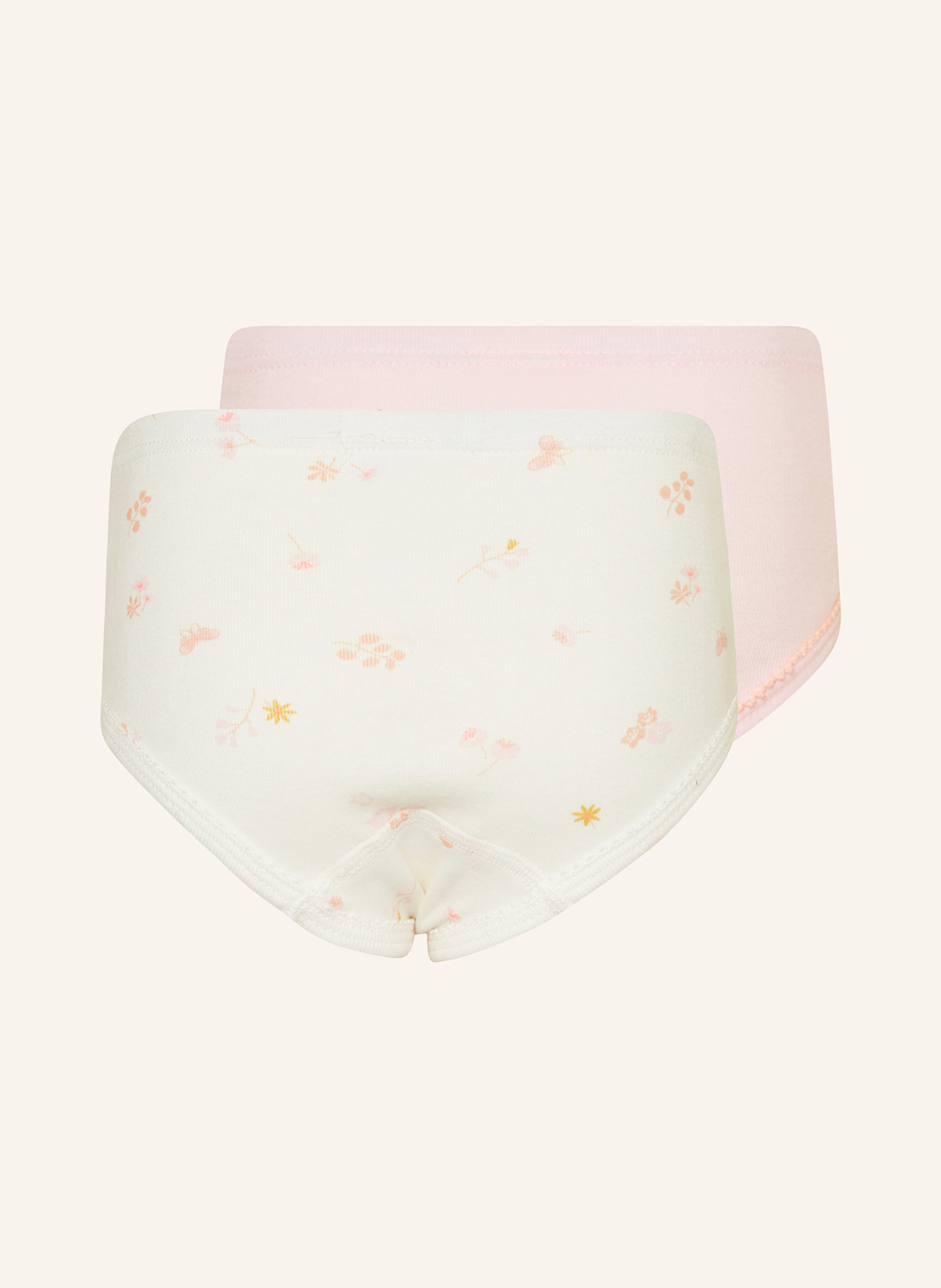 Sanetta 2er-Pack Slips: ROSA / WEISS
