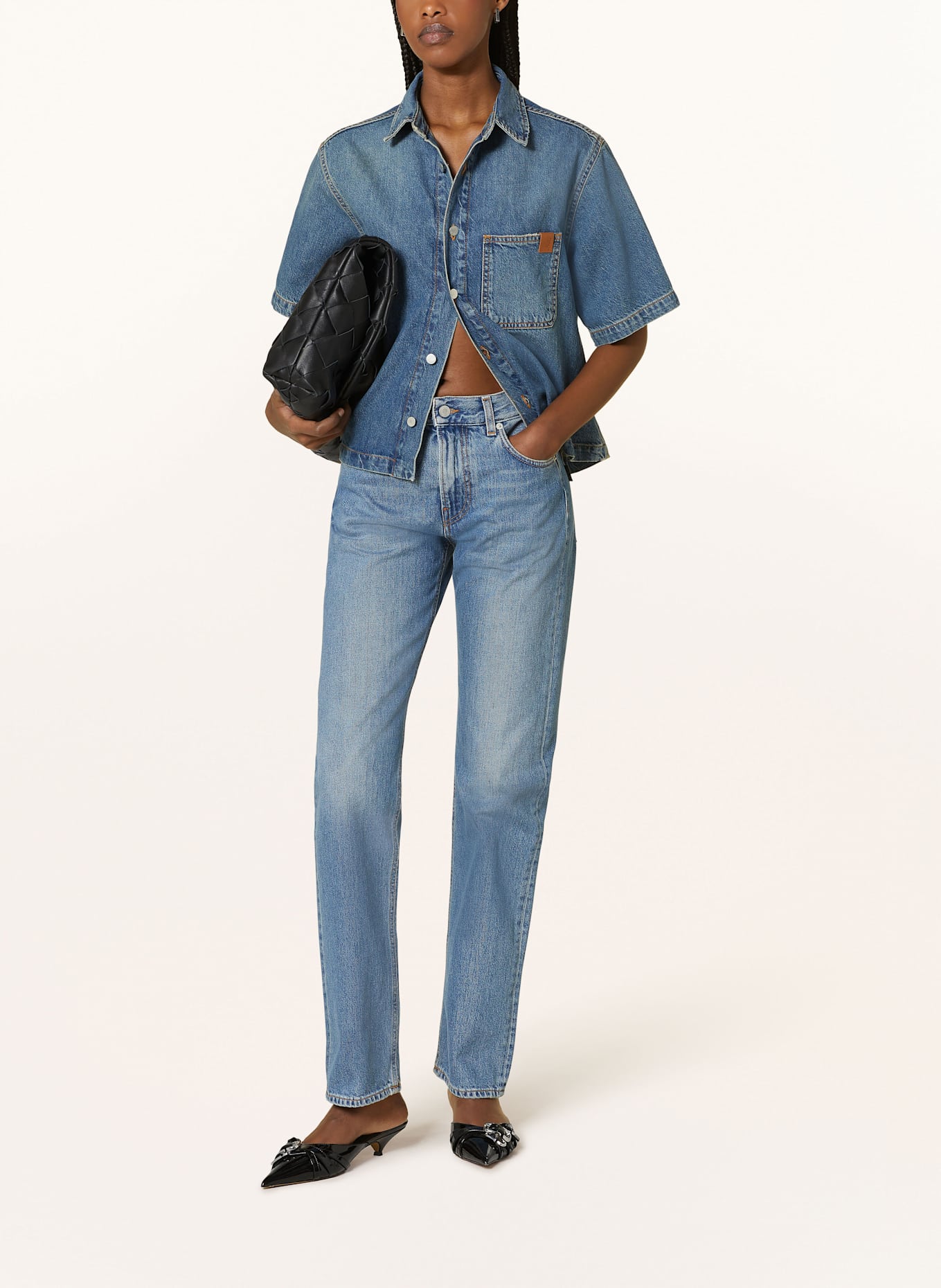 HAIKURE Straight jeans CLEO, Color: Versace Jeans Couture Court 88 low-top sneakers Nero (Image 2)