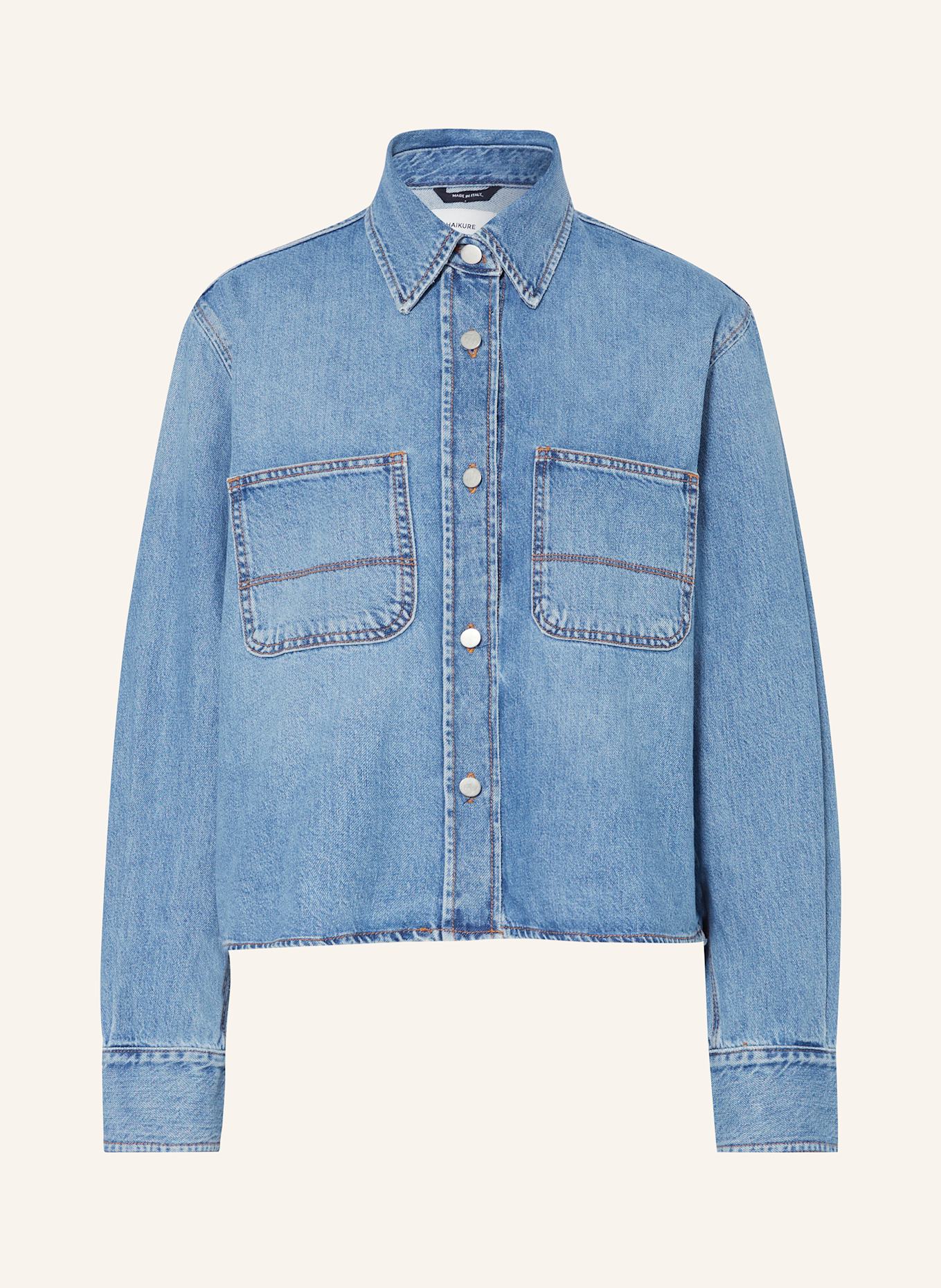 Tシャツ・カットソー HAIKURE WANDA MEDITERRANEAN BLUE (HEW06083DF127L0875 L0875) HAIKURE WANDA denim blouse in l0875 mediterranean blue