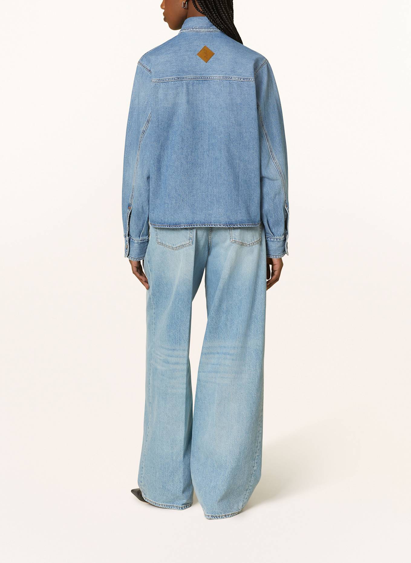 Tシャツ・カットソー HAIKURE WANDA MEDITERRANEAN BLUE (HEW06083DF127L0875 L0875) HAIKURE WANDA denim blouse in l0875 mediterranean blue