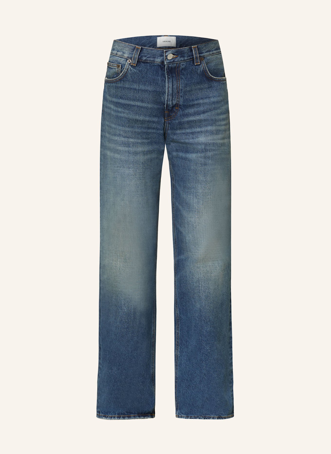 HAIKURE Straight Jeans KOREA: L0721 MID BLUE