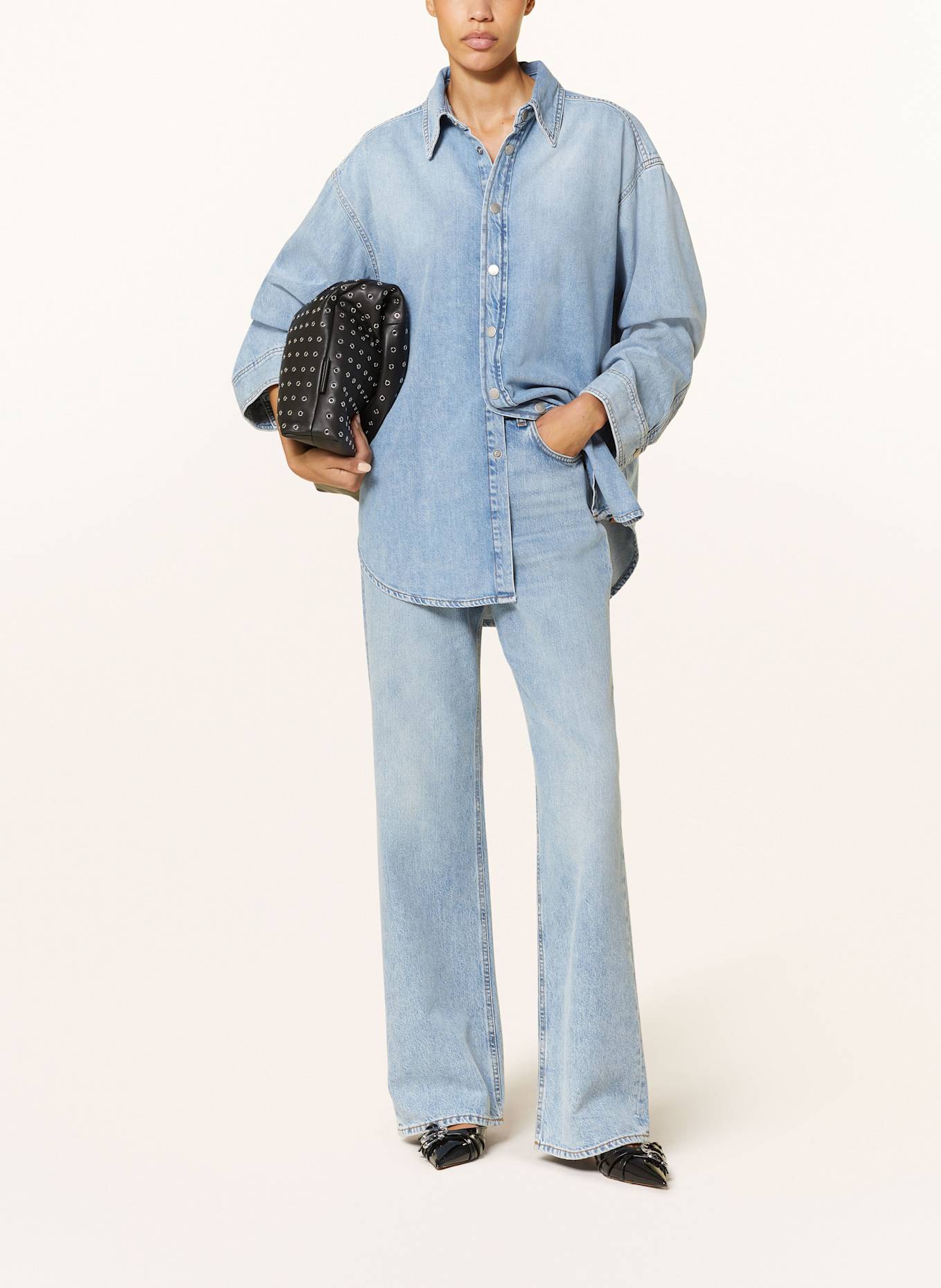 HAIKURE Straight Jeans KOREA: L0877 BLUE AQUA