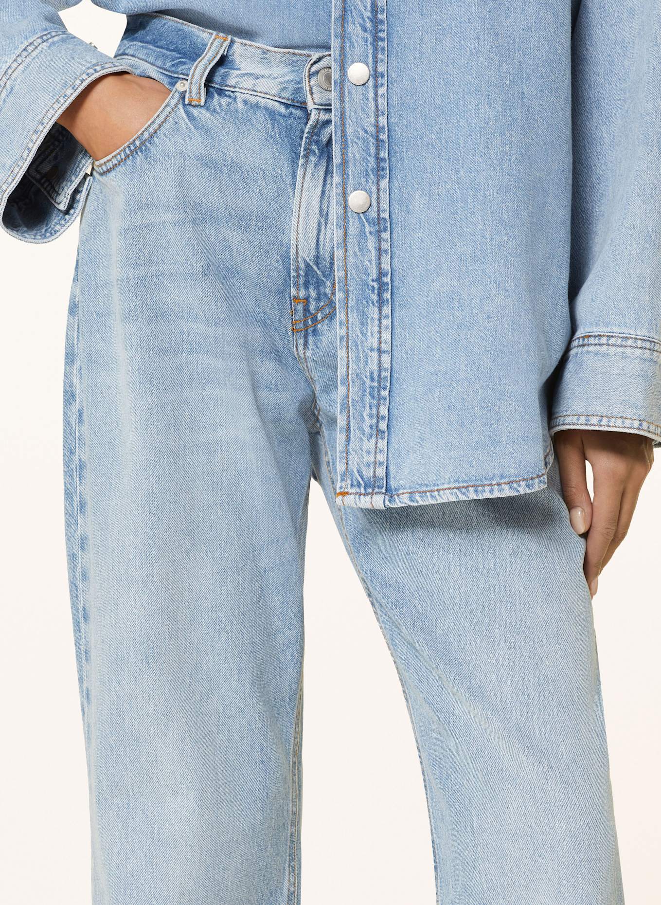 HAIKURE Straight Jeans KOREA: L0877 BLUE AQUA