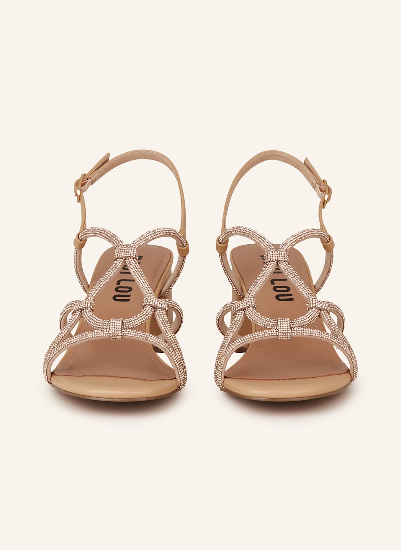 BIBI LOU Sandaletten TACON mit Schmucksteinen: NUDE / ROSÉGOLD