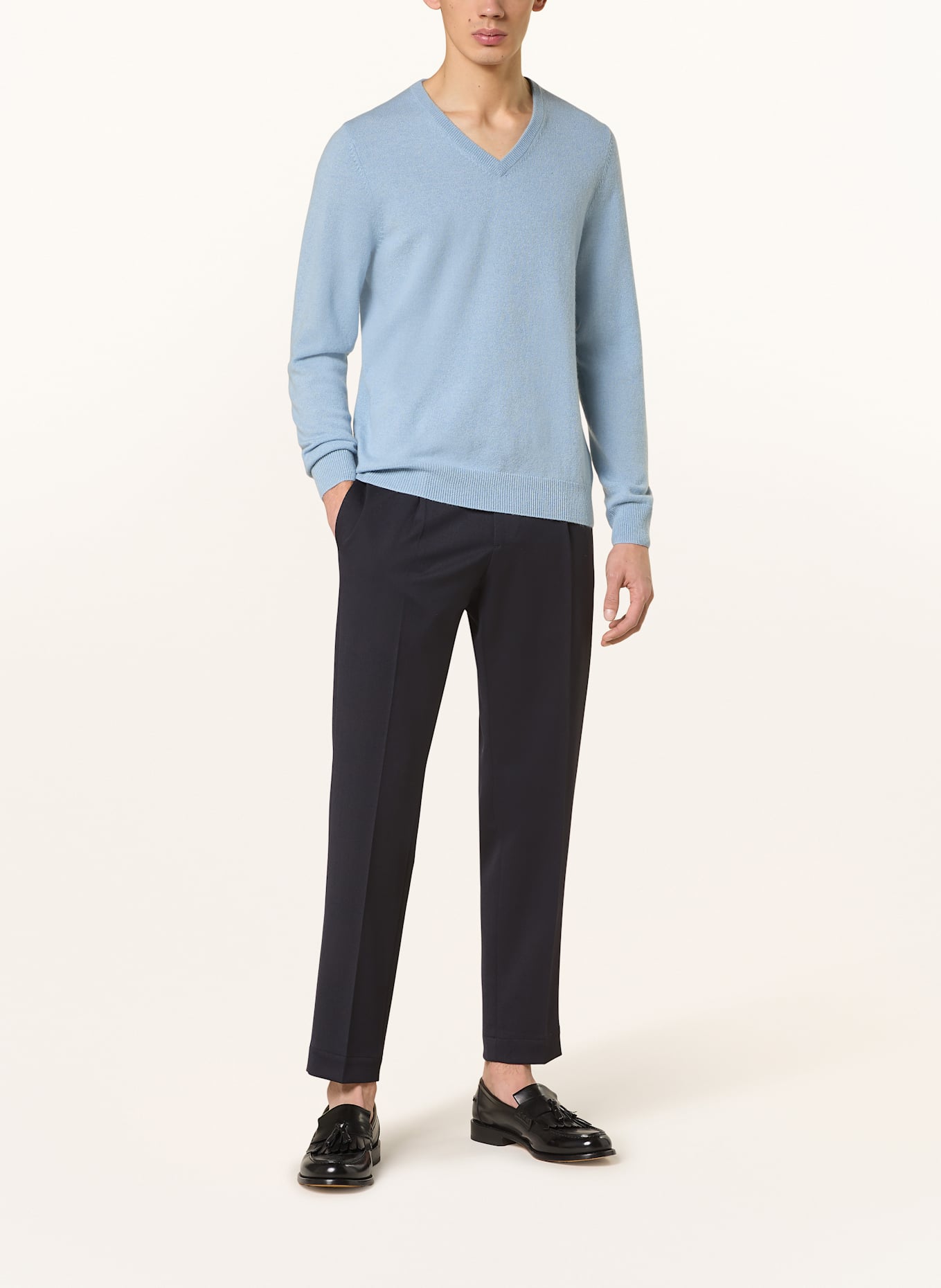 FTC CASHMERE Cashmere-Pullover: BLAUGRAU