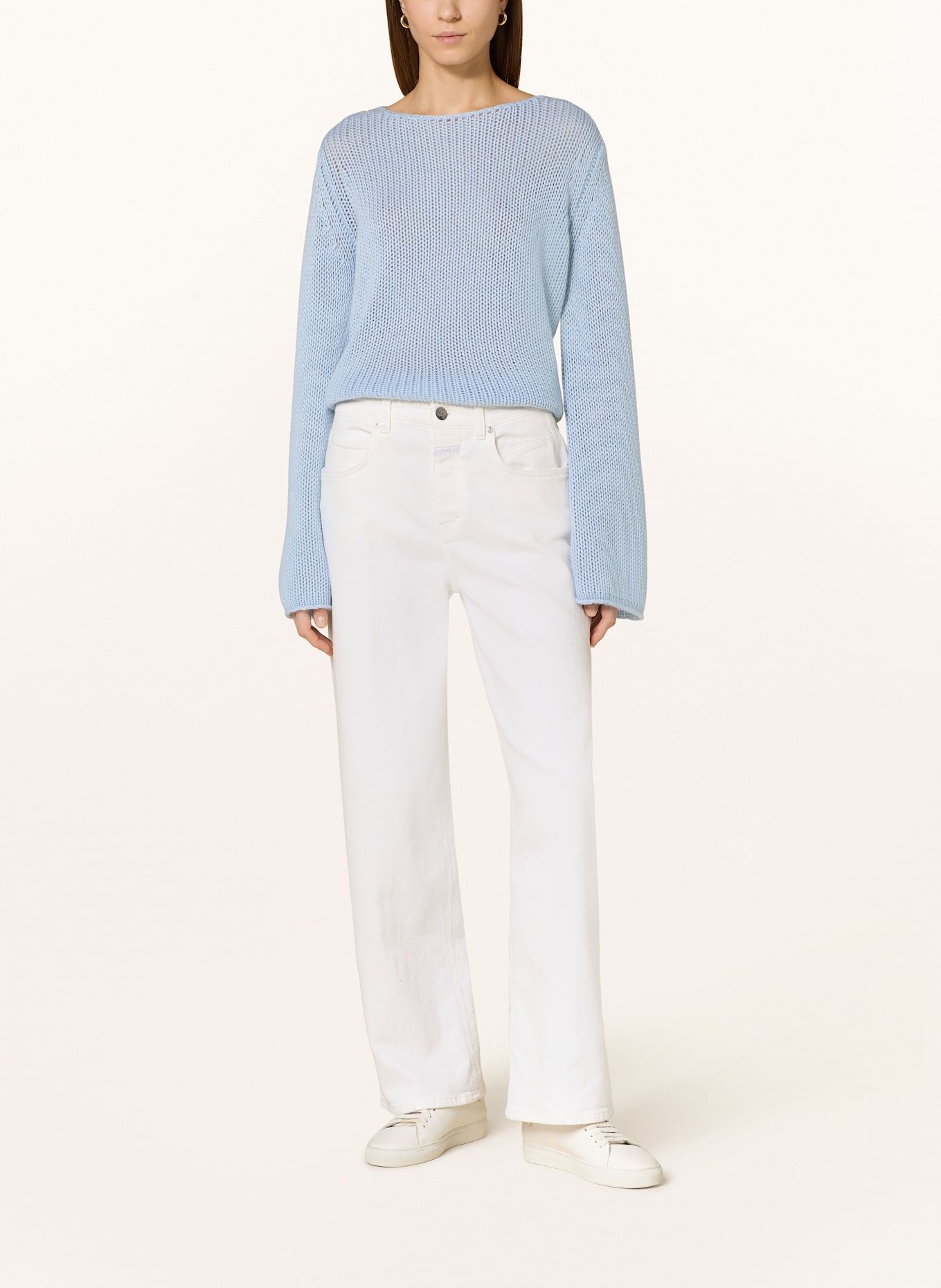 FTC CASHMERE Pullover mit Cashmere: HELLBLAU