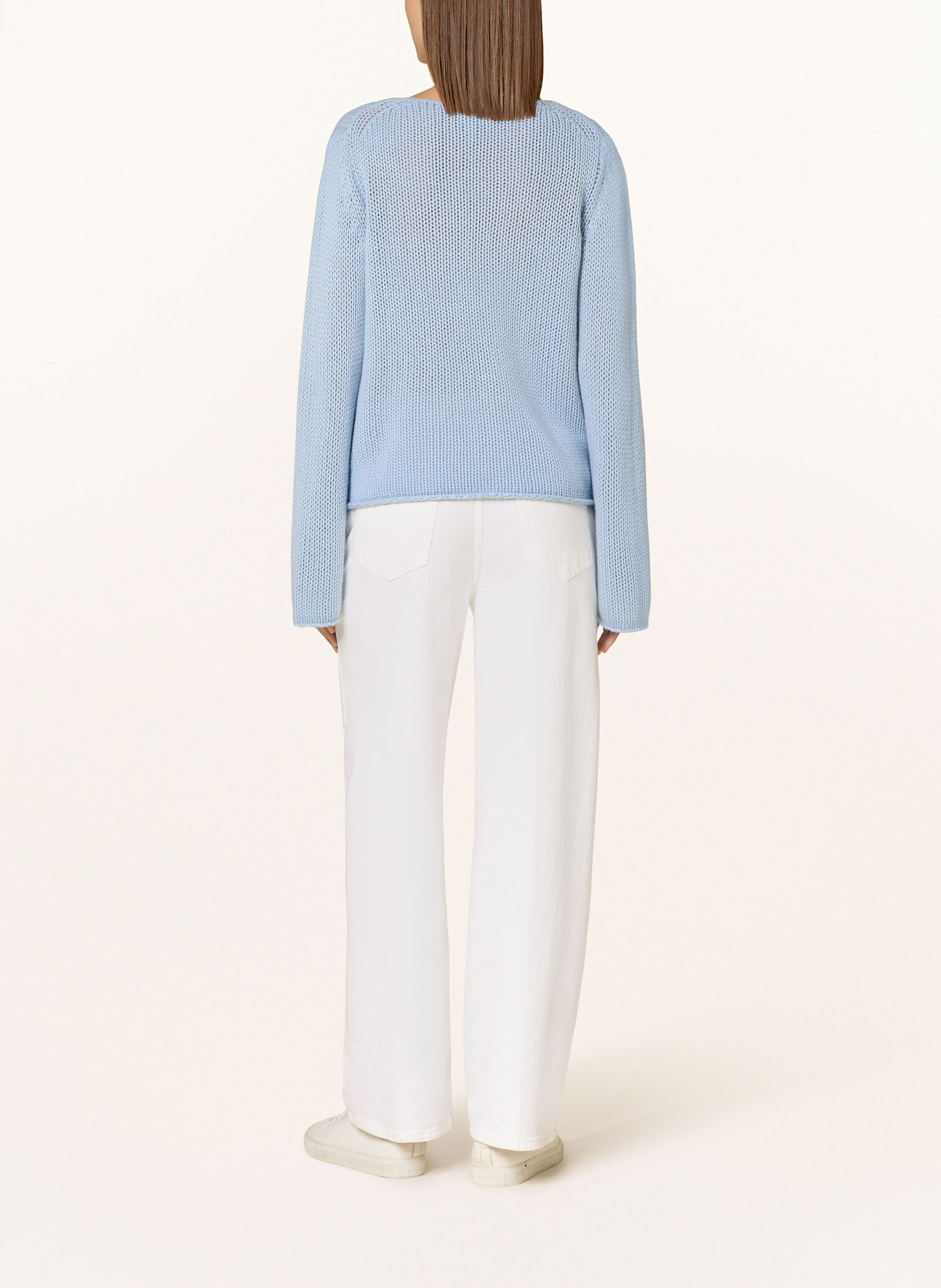 FTC CASHMERE Pullover mit Cashmere: HELLBLAU