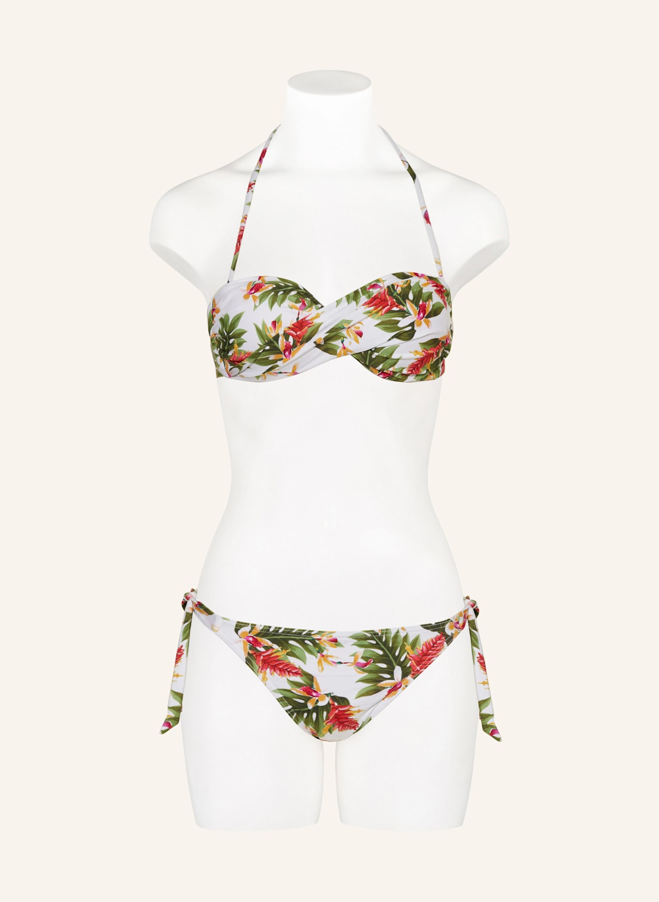 BANANA MOON Bandeau-Bikini-Top BORO KAELUA: FUCHSIA/ GRÜN