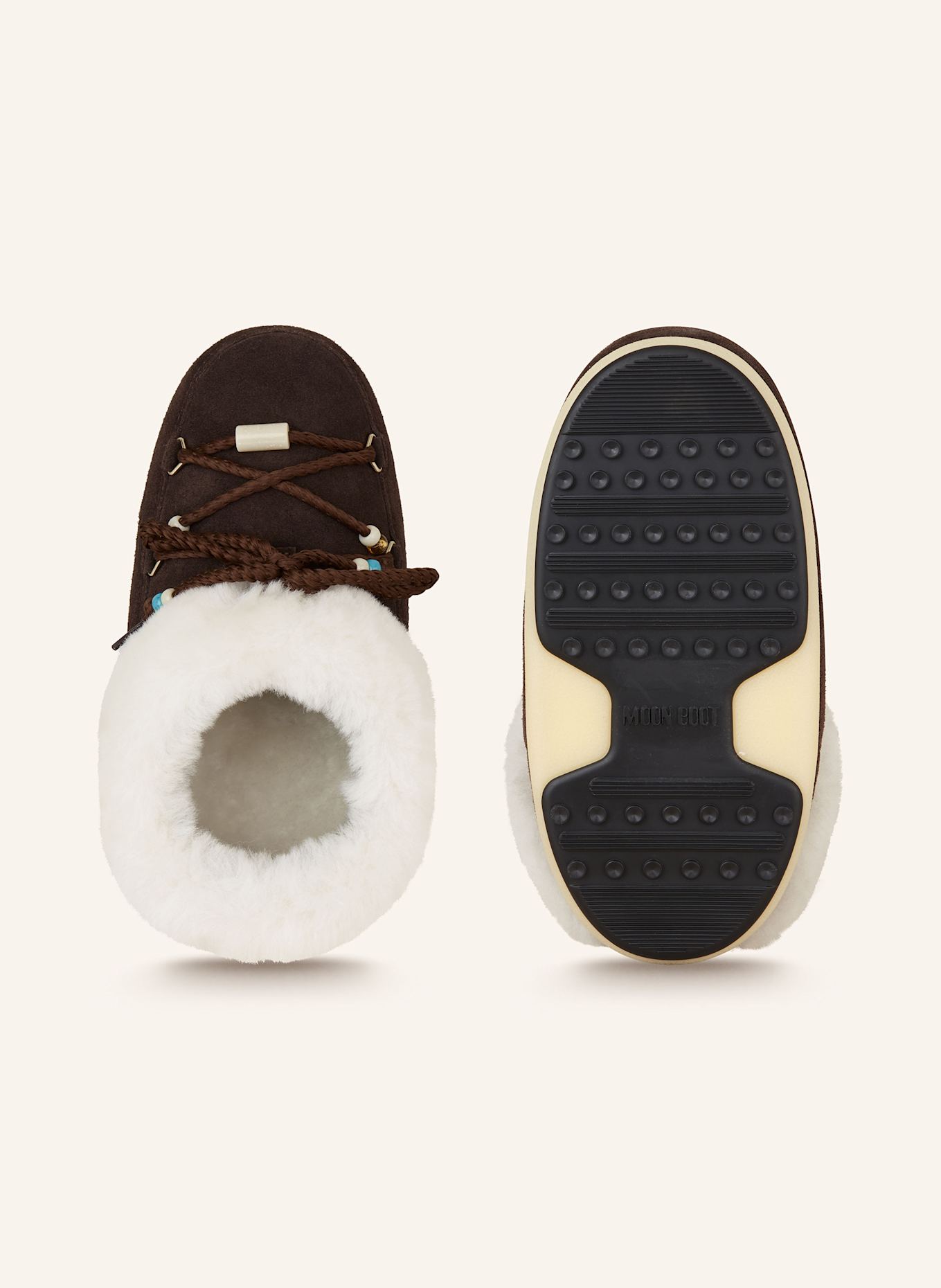 MOON BOOT Moon Boots EVX SUEDE BEADS: DUNKELBRAUN / BEIGE