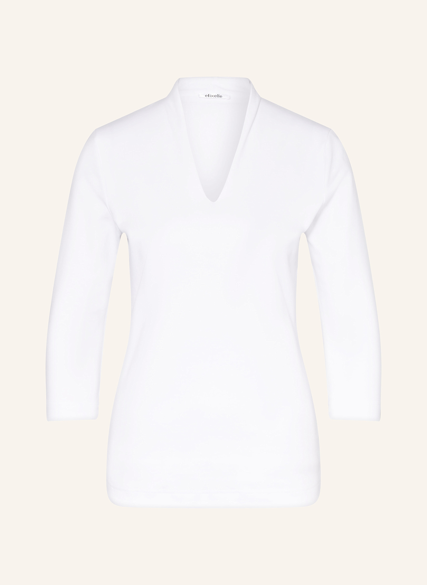 efixelle Shirt with 3/4 sleeves: WHITE