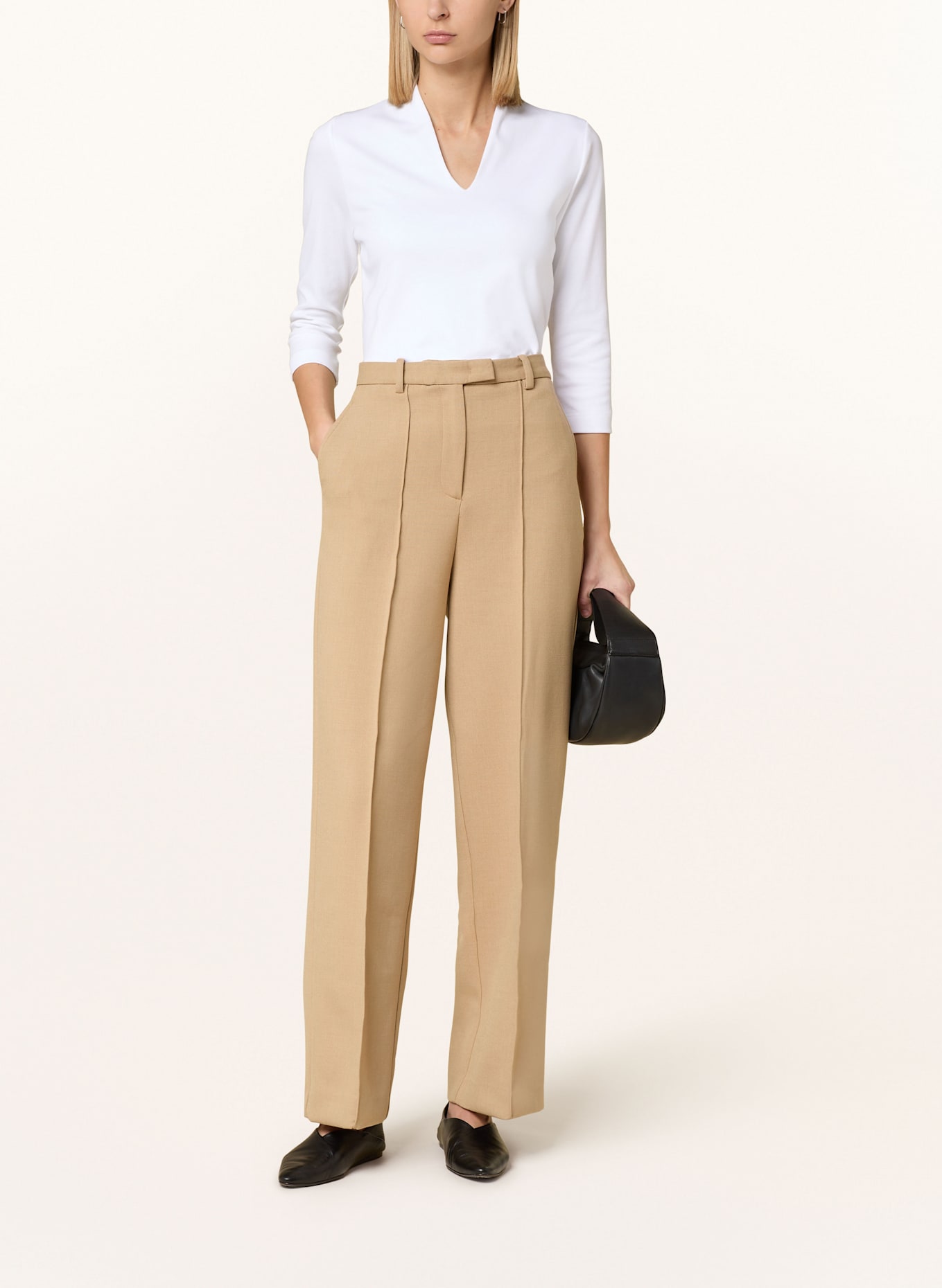 efixelle Shirt with 3/4 sleeves: WHITE