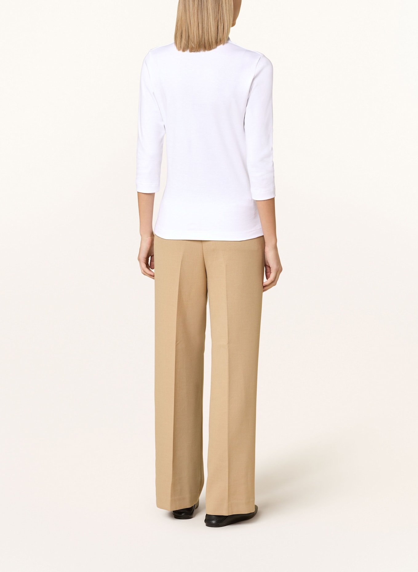 efixelle Shirt with 3/4 sleeves: WHITE