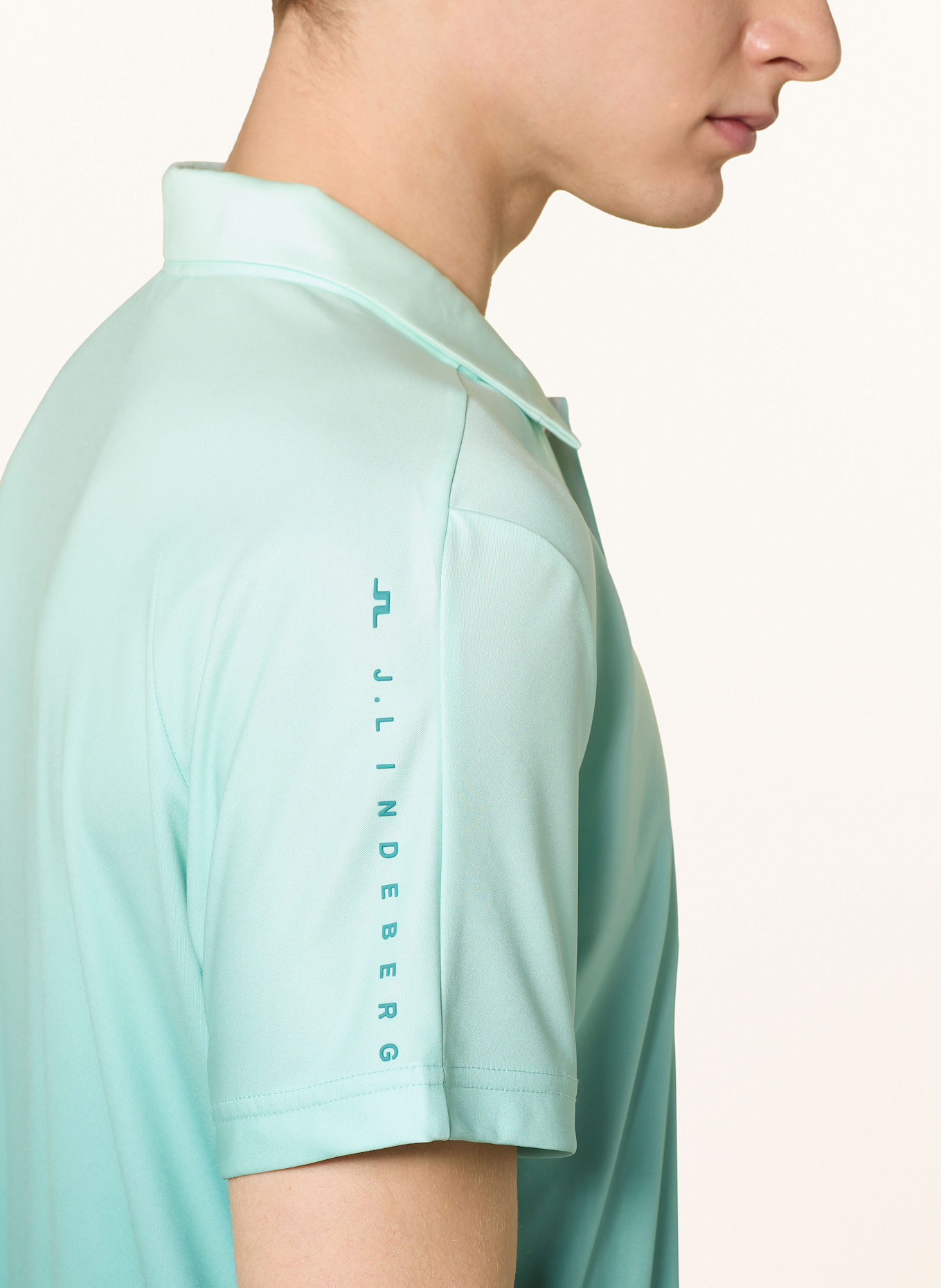 J.LINDEBERG Funktions-Poloshirt: MINT / GRÜN