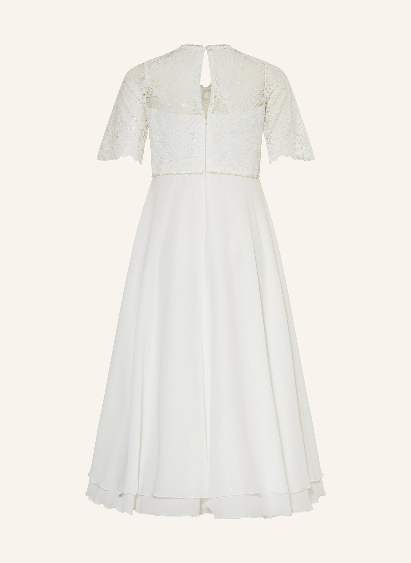MONNY Cocktailkleid mit Schmuckperlen: WEISS