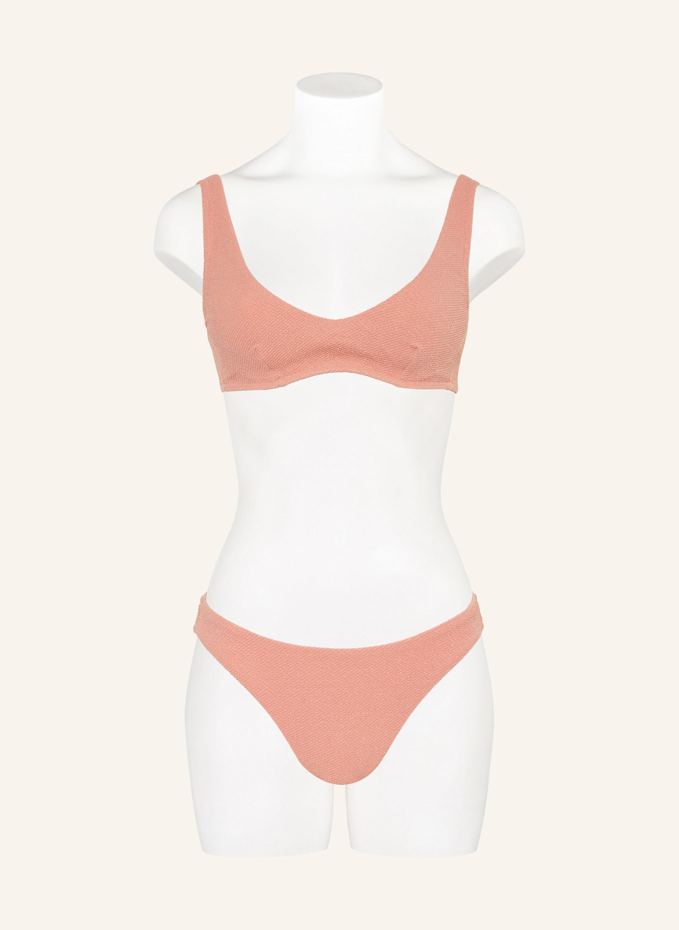 watercult Basic-Bikini-Hose SWIM SPARKLE mit Glitzergarn: LACHS