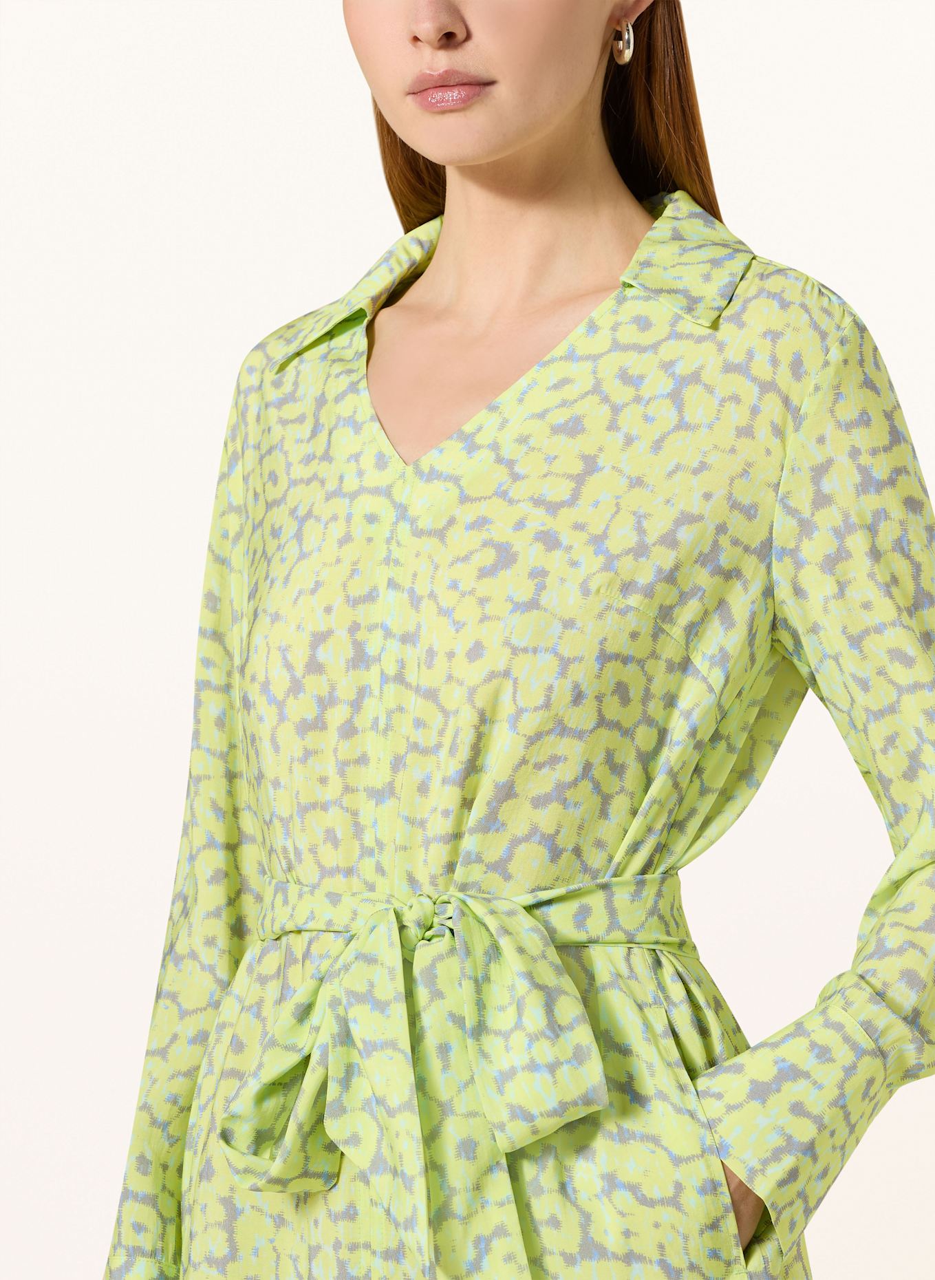 MORE Kleid: NEONGRÜN / GRAU