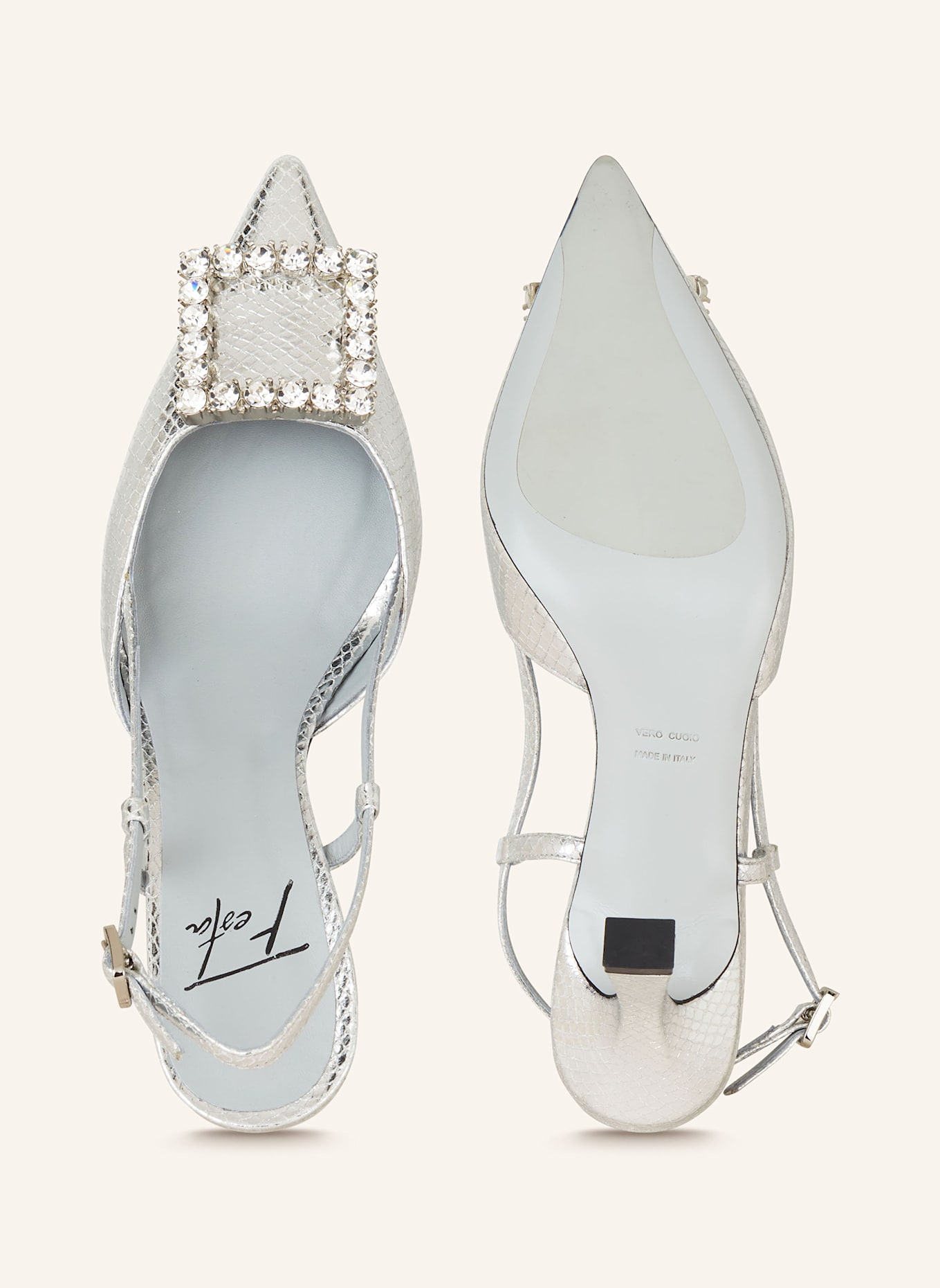 FESTA Escarpins à bride CAMPBELL: ARGENT