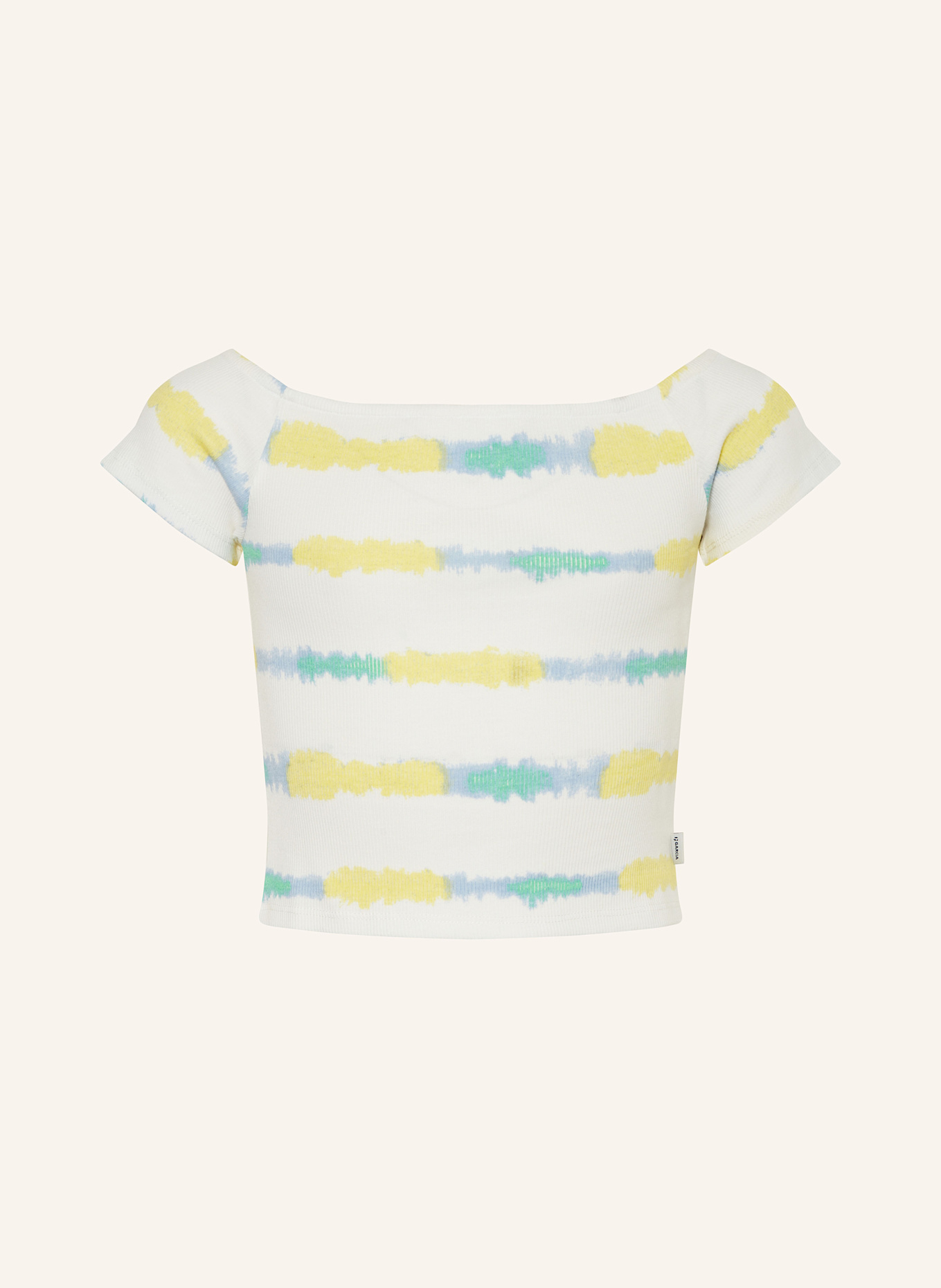 GARCIA Tričko: BÍLÁ / ŽLUTÁ / TMAVĚ MODRÁ