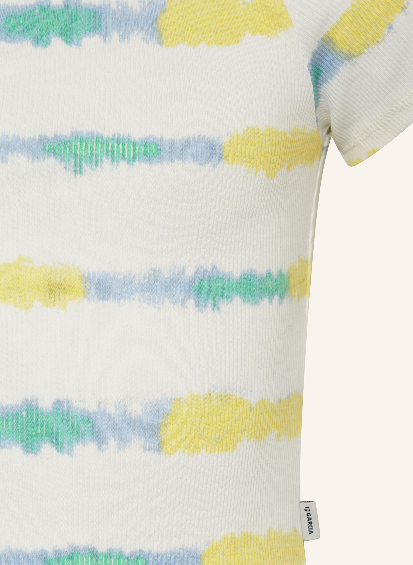 GARCIA Tričko: BÍLÁ / ŽLUTÁ / TMAVĚ MODRÁ