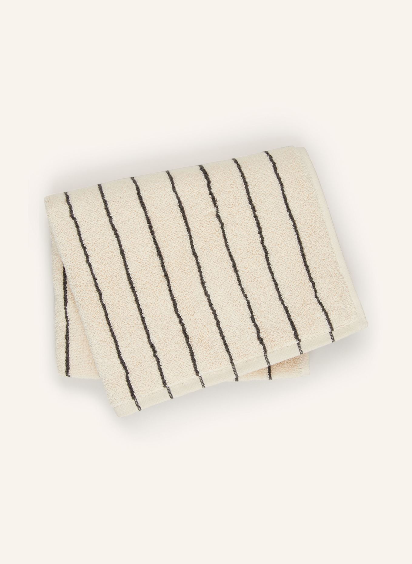 BONGUSTA Ručník NARAM: KRÉMOVÁ / TMAVĚ ŠEDÁ