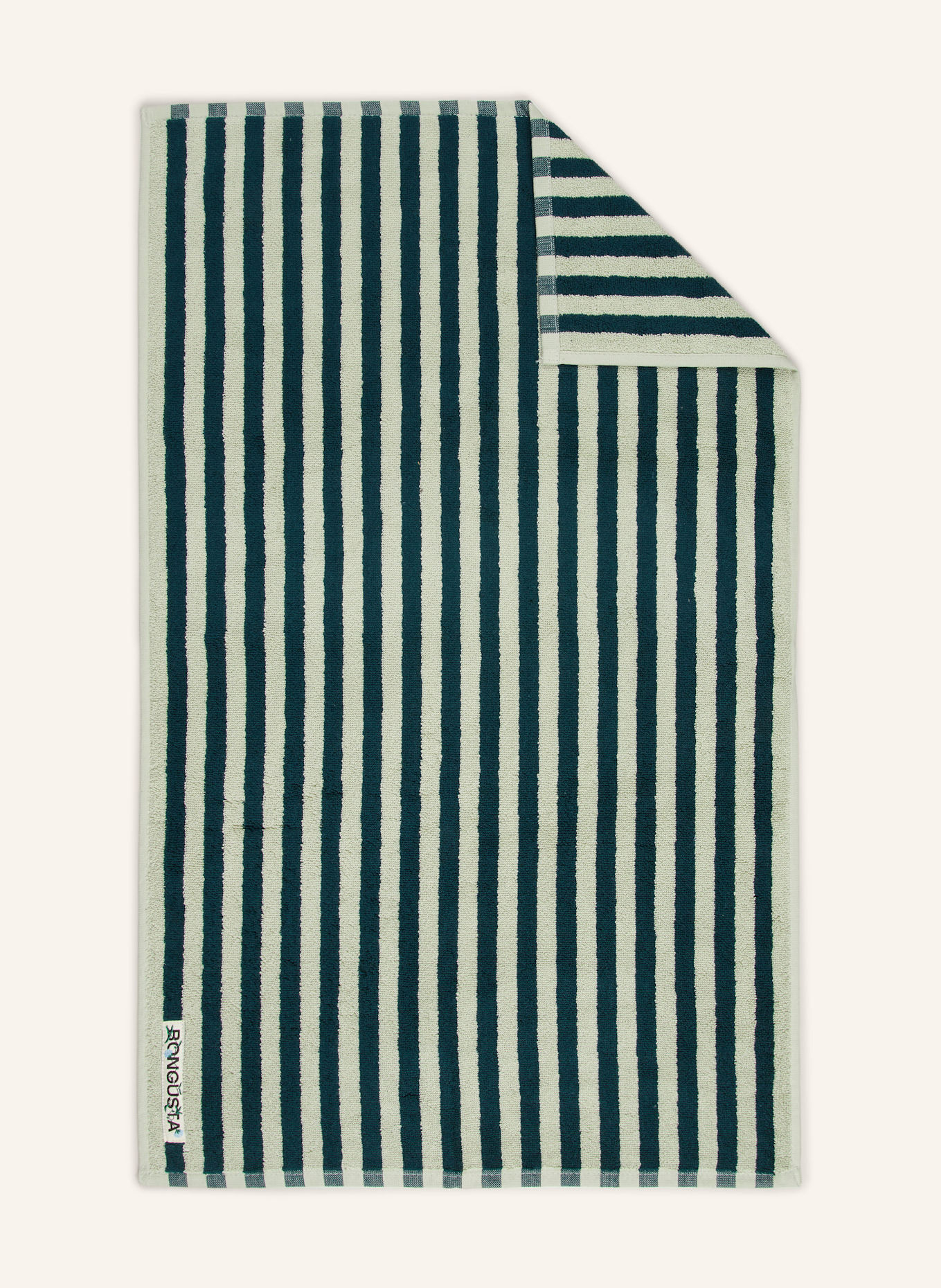 BONGUSTA Ručník NARAM: PETROLEJOVÁ / SVĚTLE ZELENÁ
