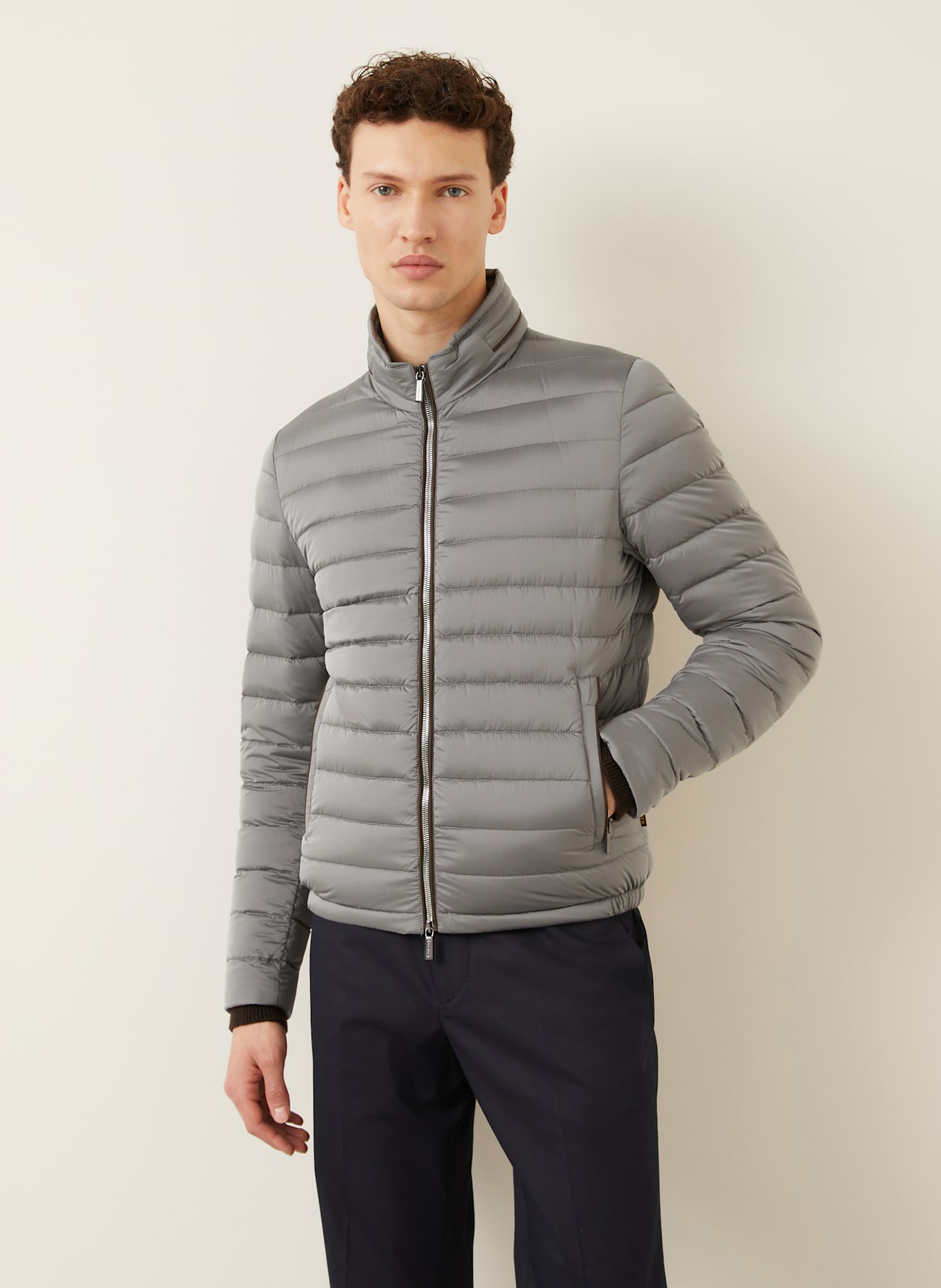 MOORER Lekka kurtka puchowa ALEC: SZARY