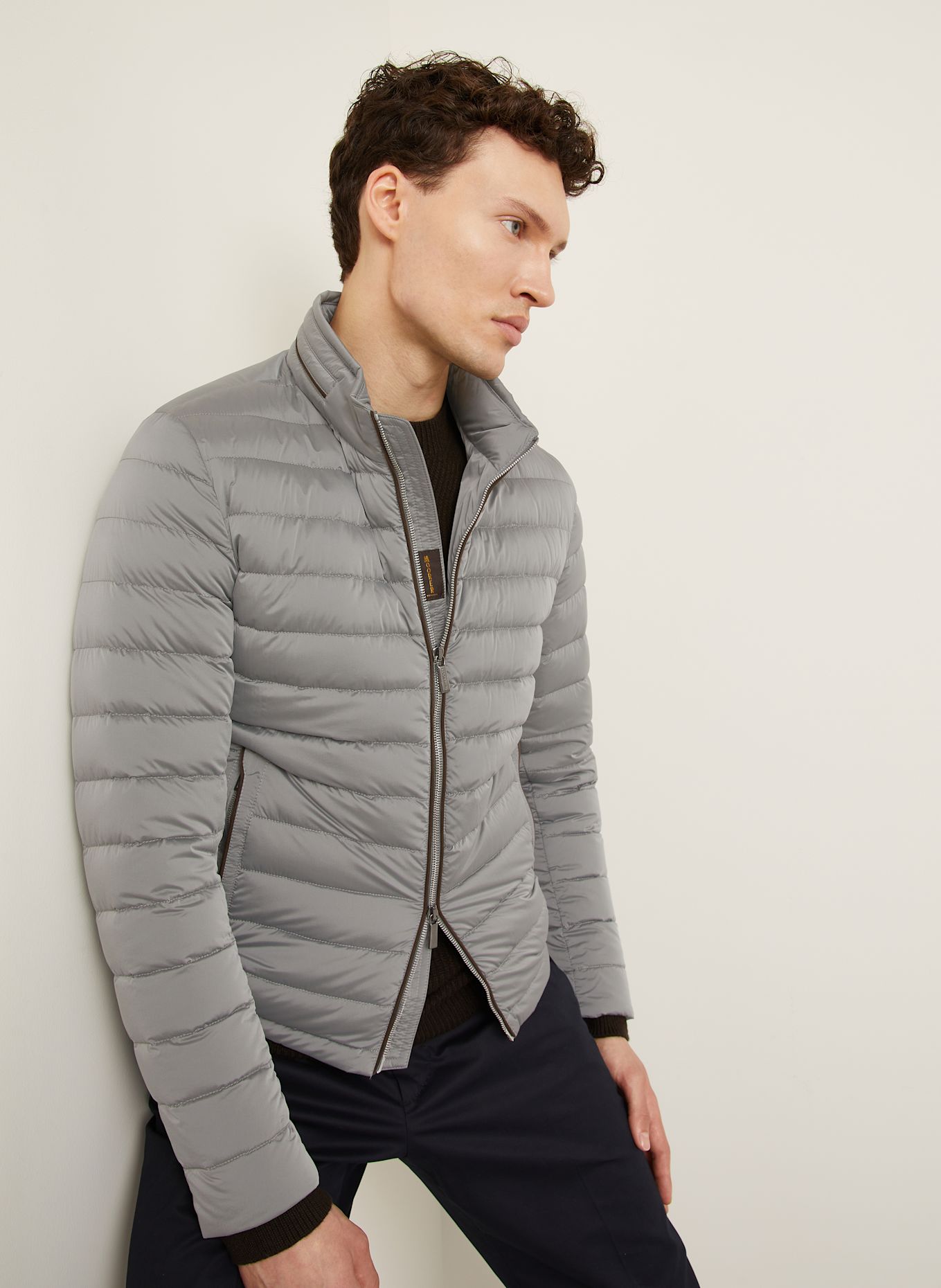 MOORER Lightweight down jacket ALEC in gray