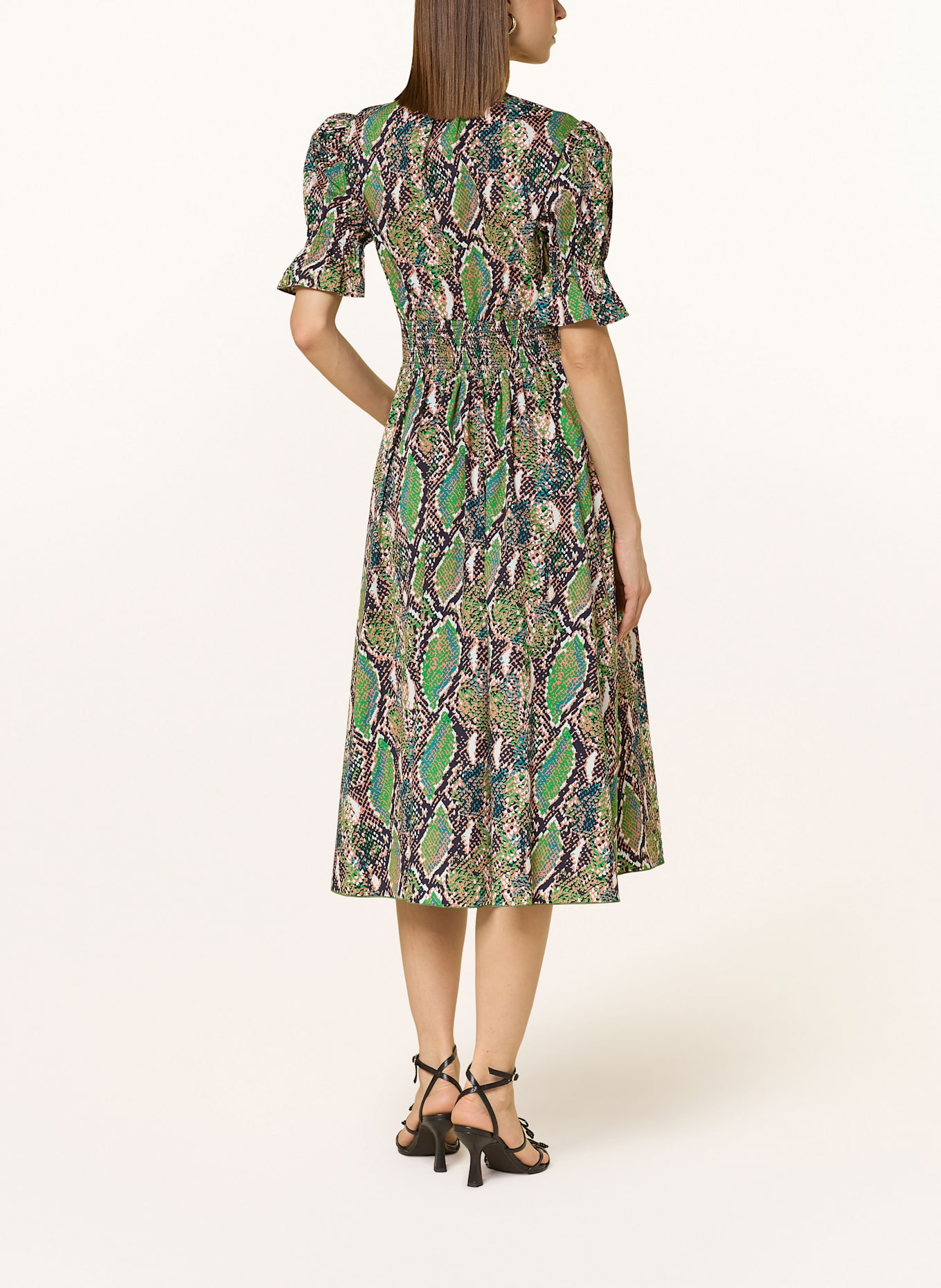 DIANE VON FURSTENBERG Dress ERICA: LIGHT BROWN/ GREEN/ DARK BROWN