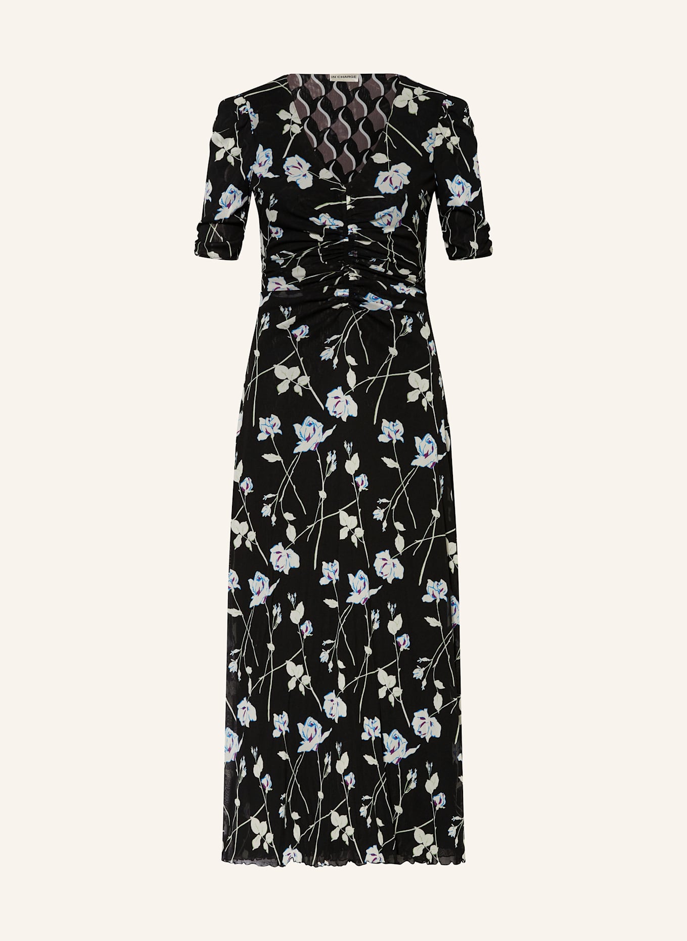 DIANE VON FURSTENBERG Mesh dress KOREN: BLACK/ WHITE
