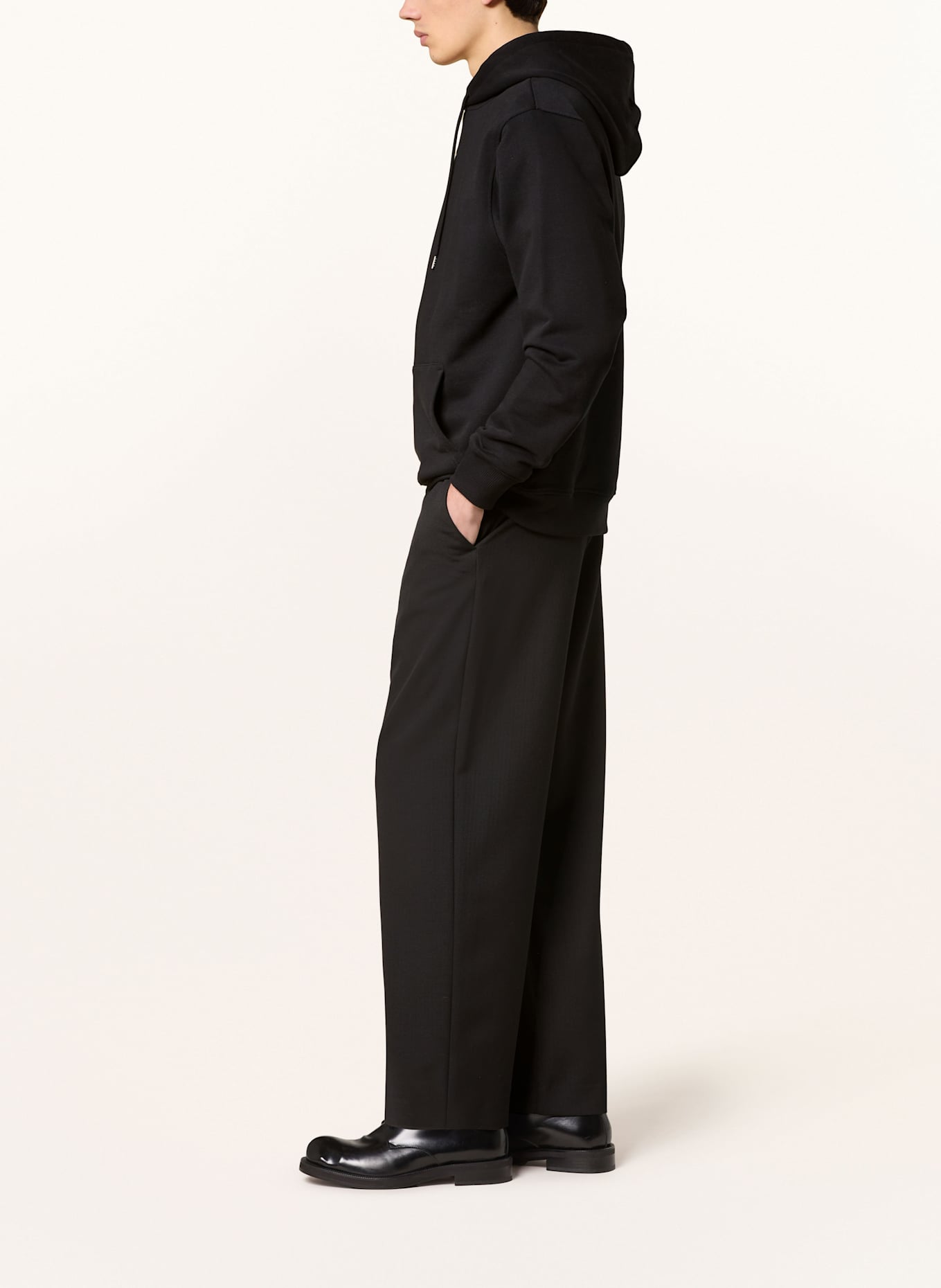 dries van noten deep v neck sweater Hoodie: BLACK
