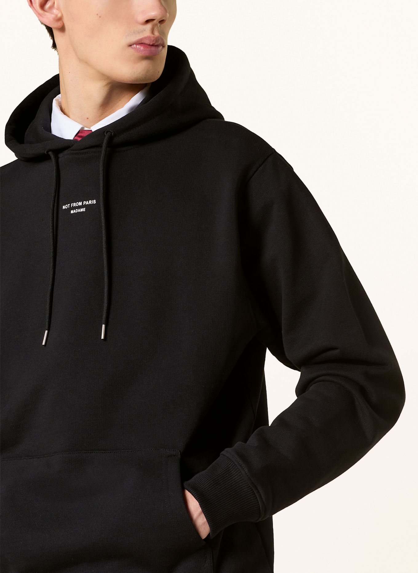 dries van noten deep v neck sweater Hoodie: BLACK