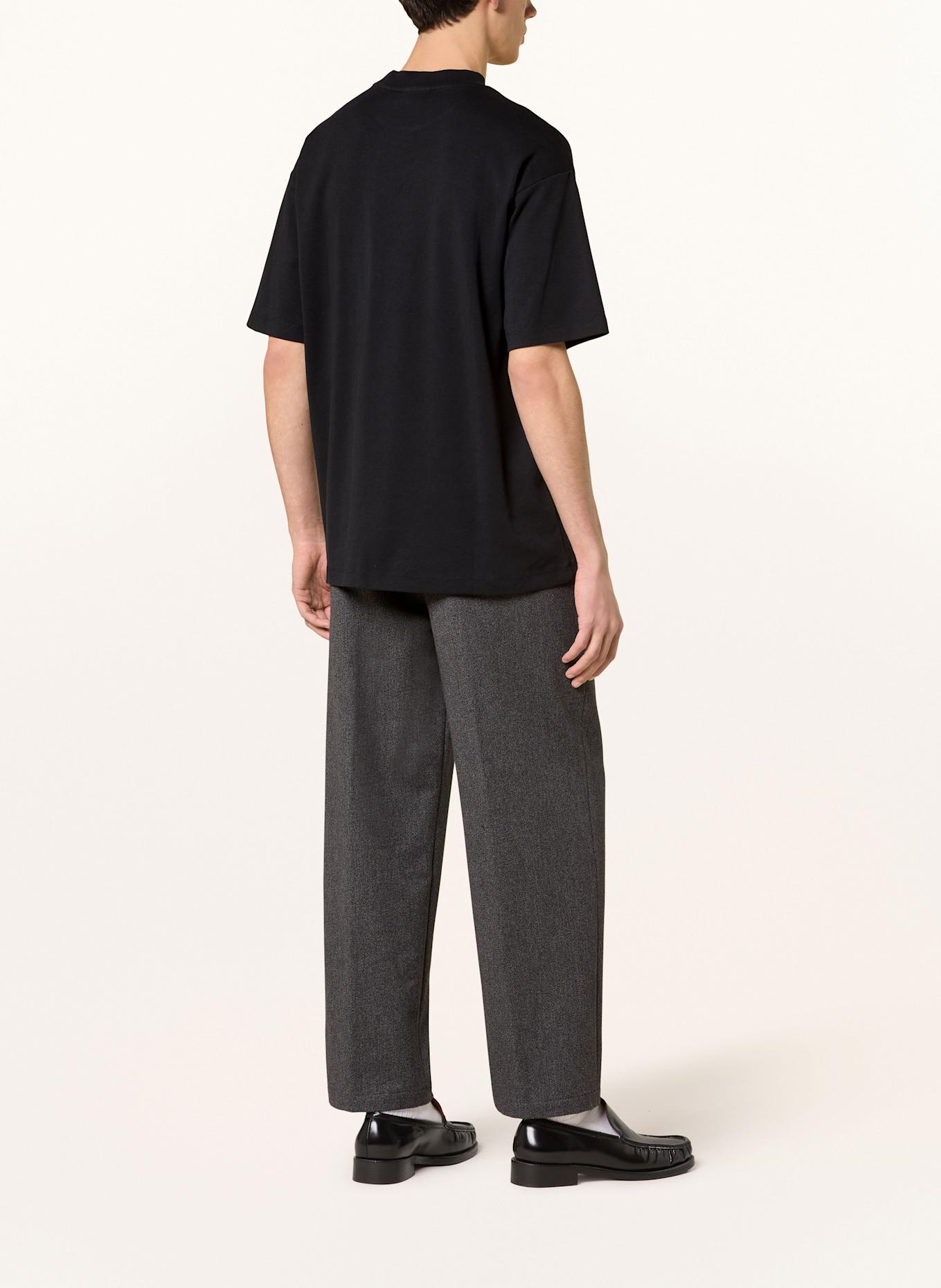 Jeans Couture logo-zip polo shirt T-shirt: BLACK