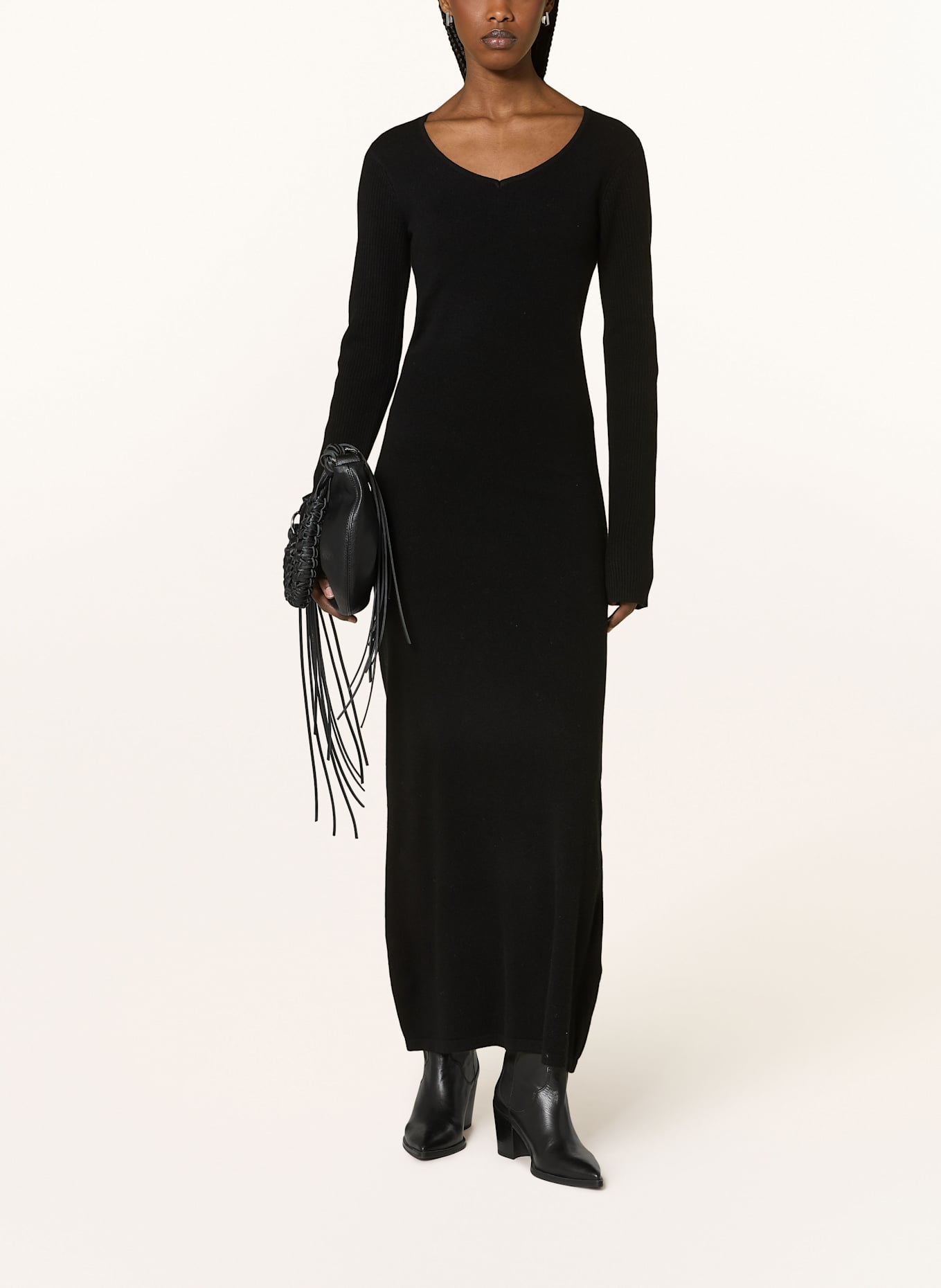 HOLZWEILER Strickkleid LONA: SCHWARZ