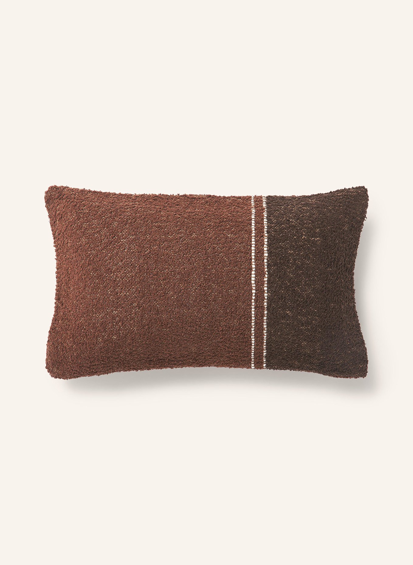 Westwing Collection Dekokissenhülle LAGO aus Tweed: BRAUN / DUNKELBRAUN