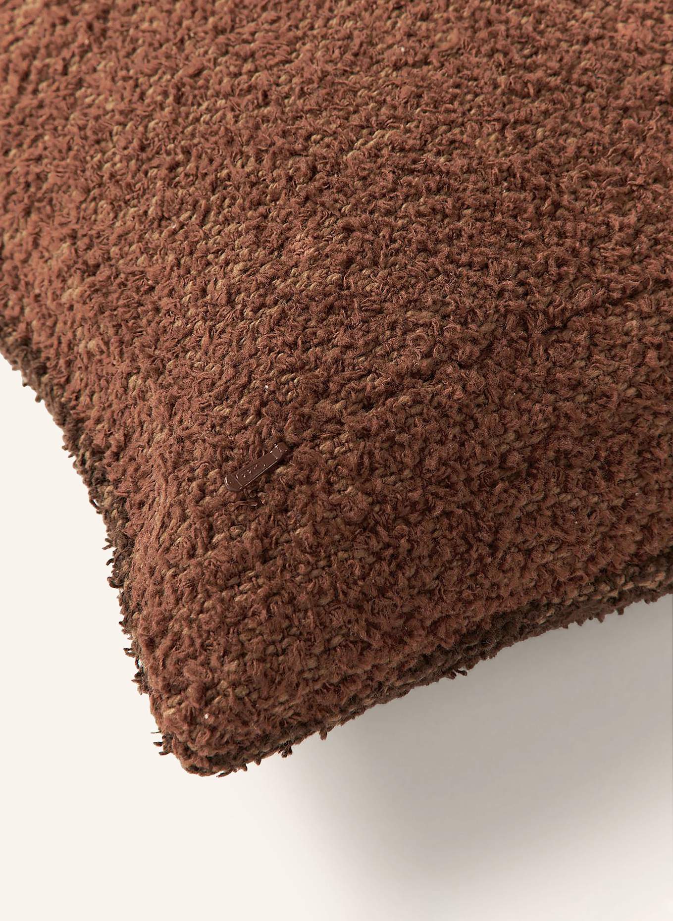 Westwing Collection Dekokissenhülle LAGO aus Tweed: BRAUN / DUNKELBRAUN