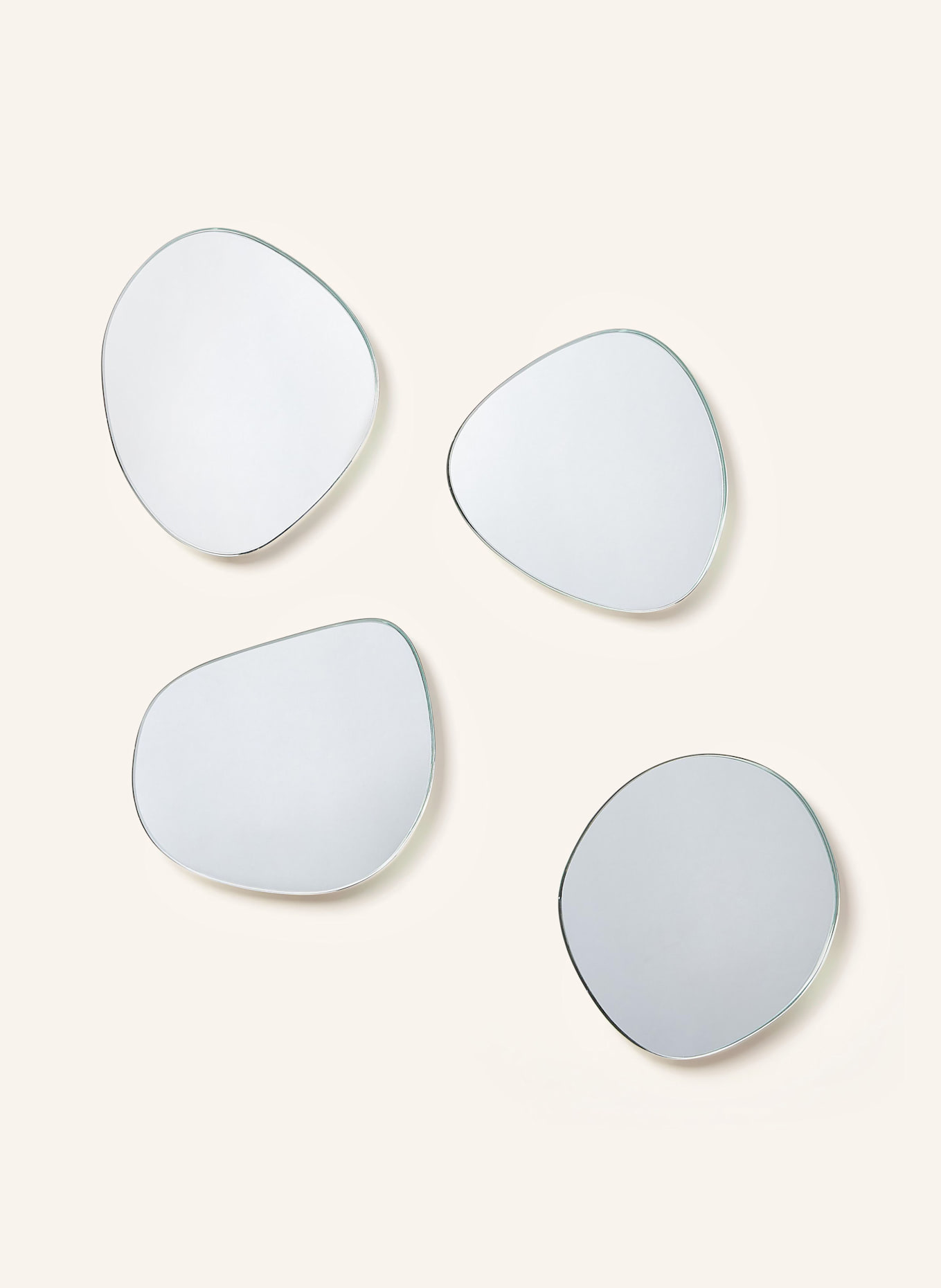 Westwing Collection Set of 4 coasters LIO: SILVER